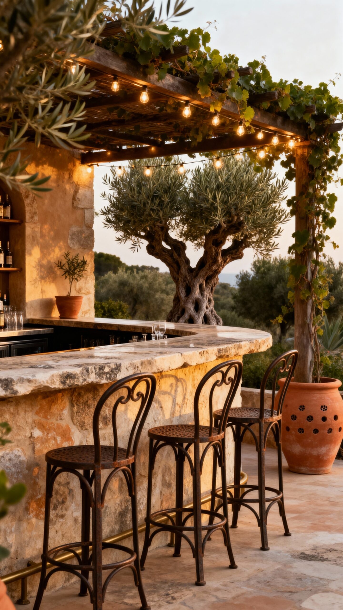 warm natural materials classic mediterranean style