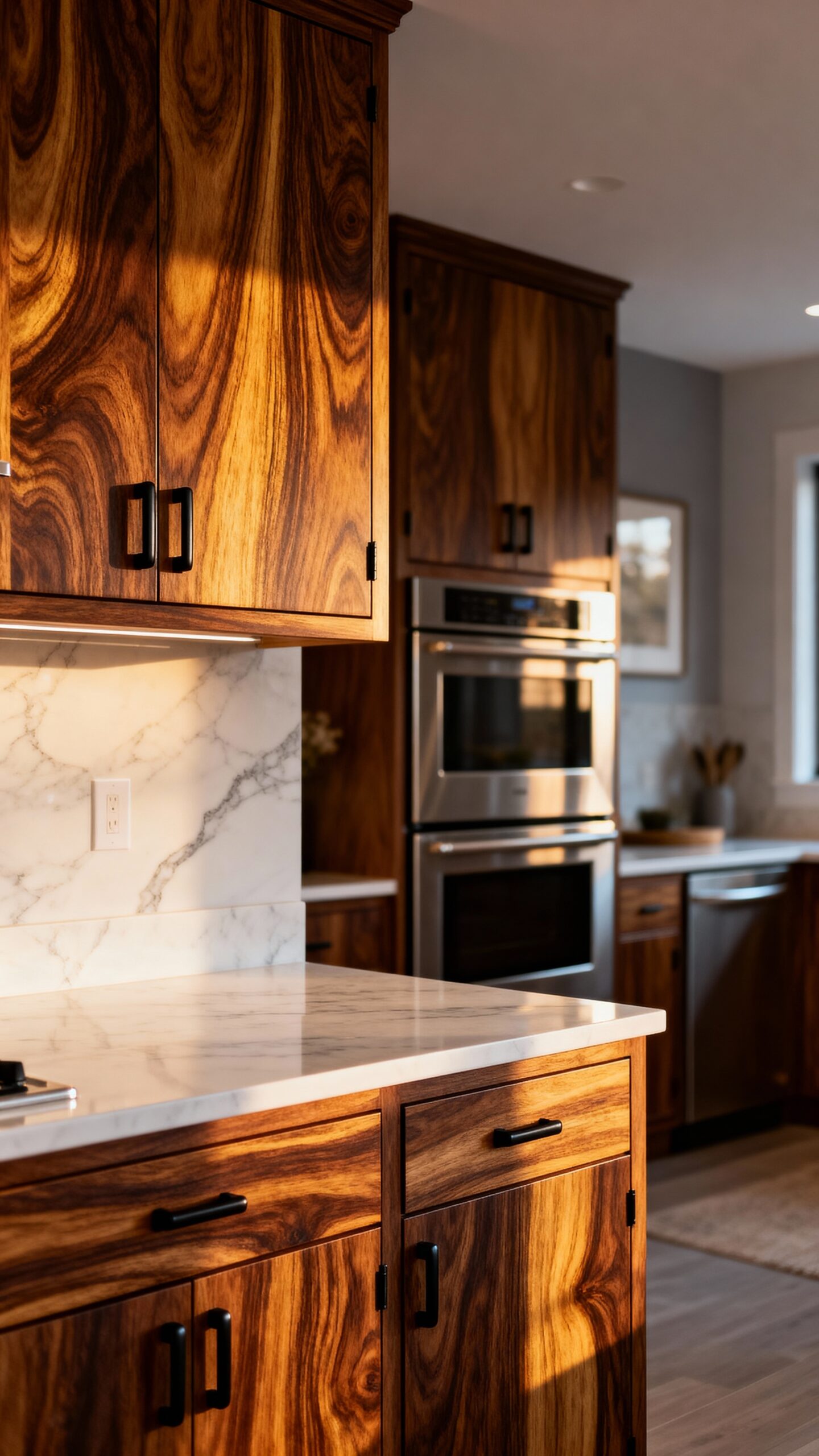 warm rustic timeless customizable walnut cabinets