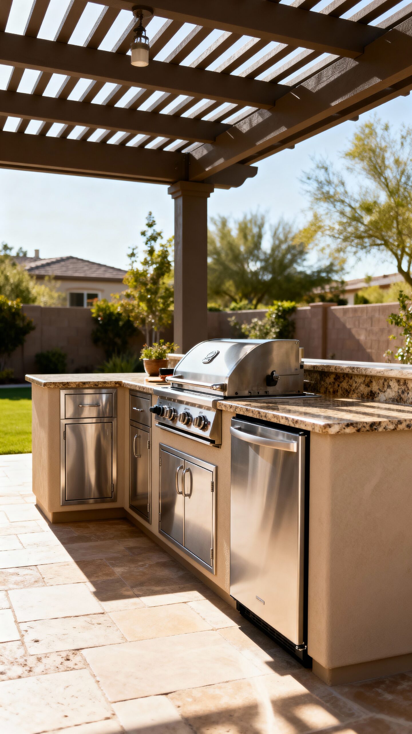 weather resistant outdoor kitchen design