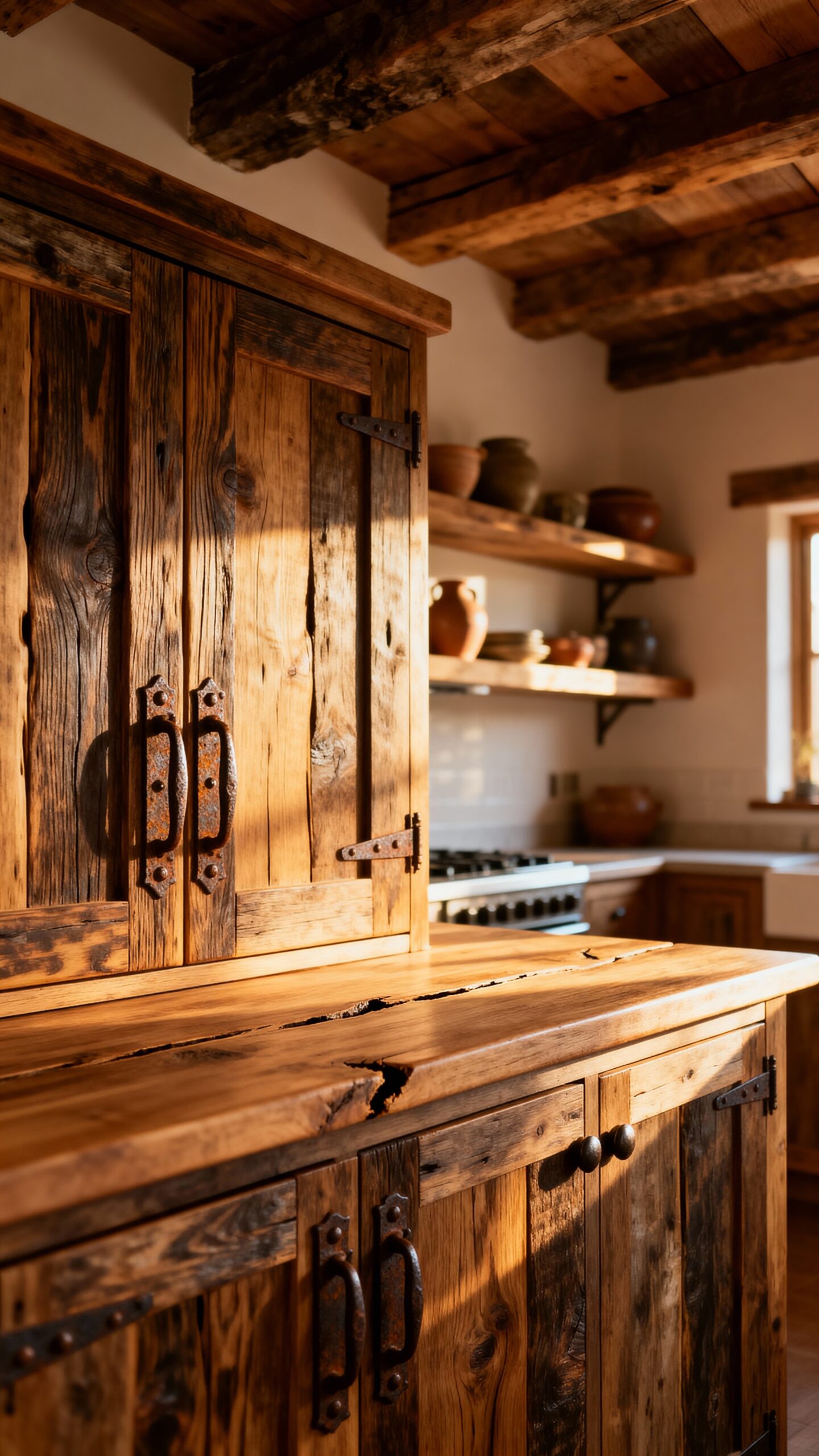 weathered reclaimed rustic farmhouse