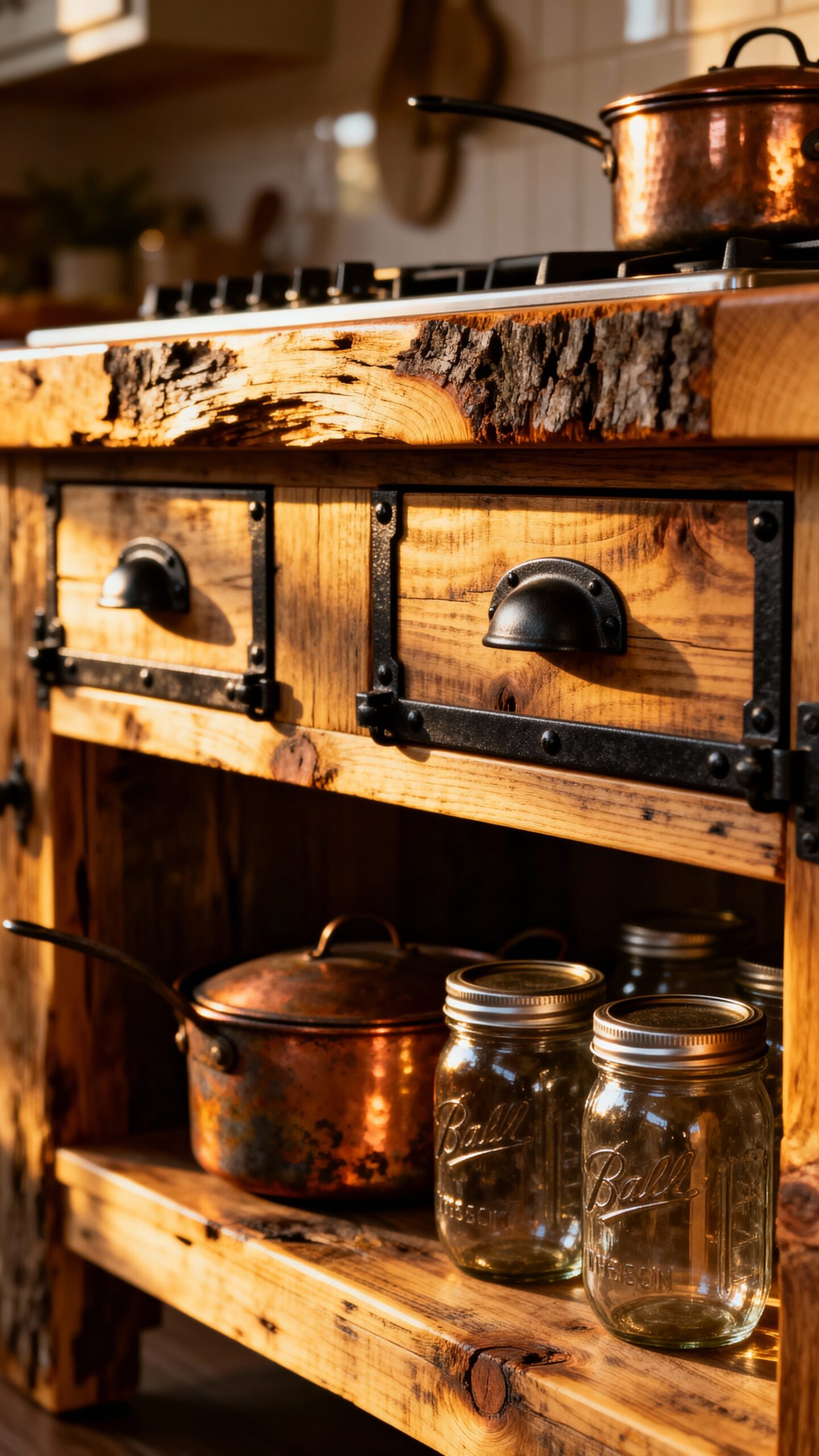 weathered rustic charm functional workspace