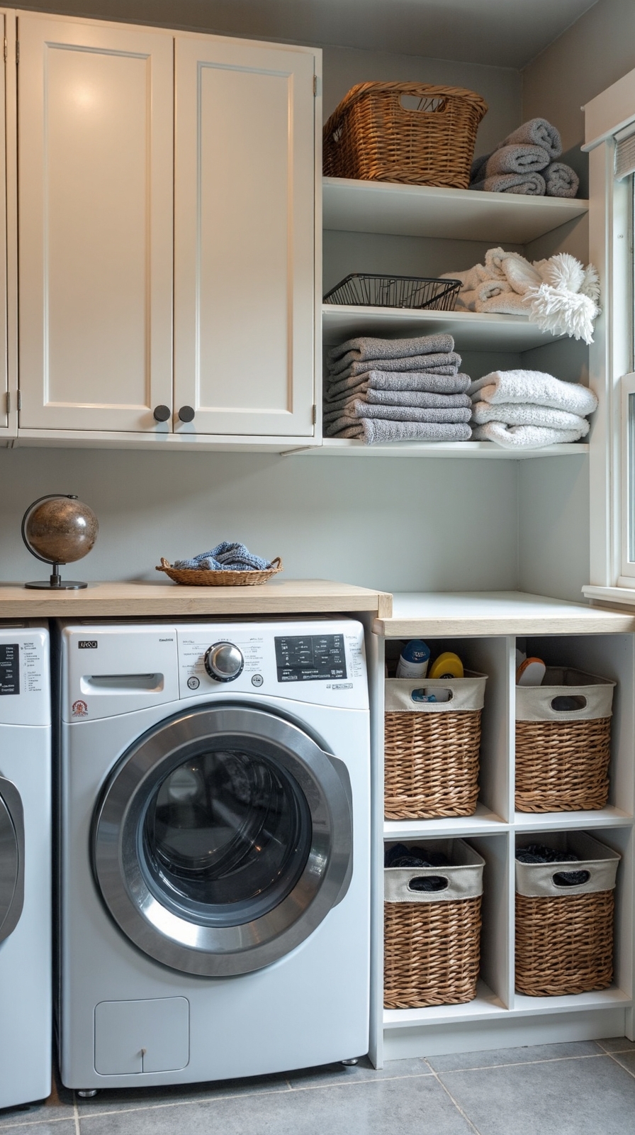 zoned organized efficient garage laundry