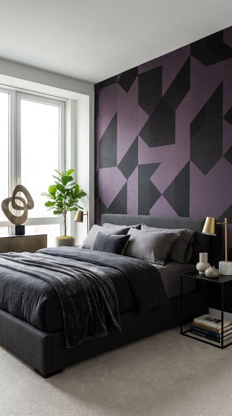 12 Black and Purple Bedroom Ideas With a Luxe Feel