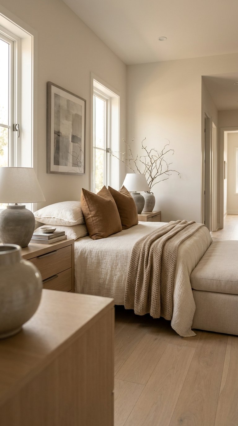 11 Grey and Brown Bedroom Ideas That Feel Warm and Grounded