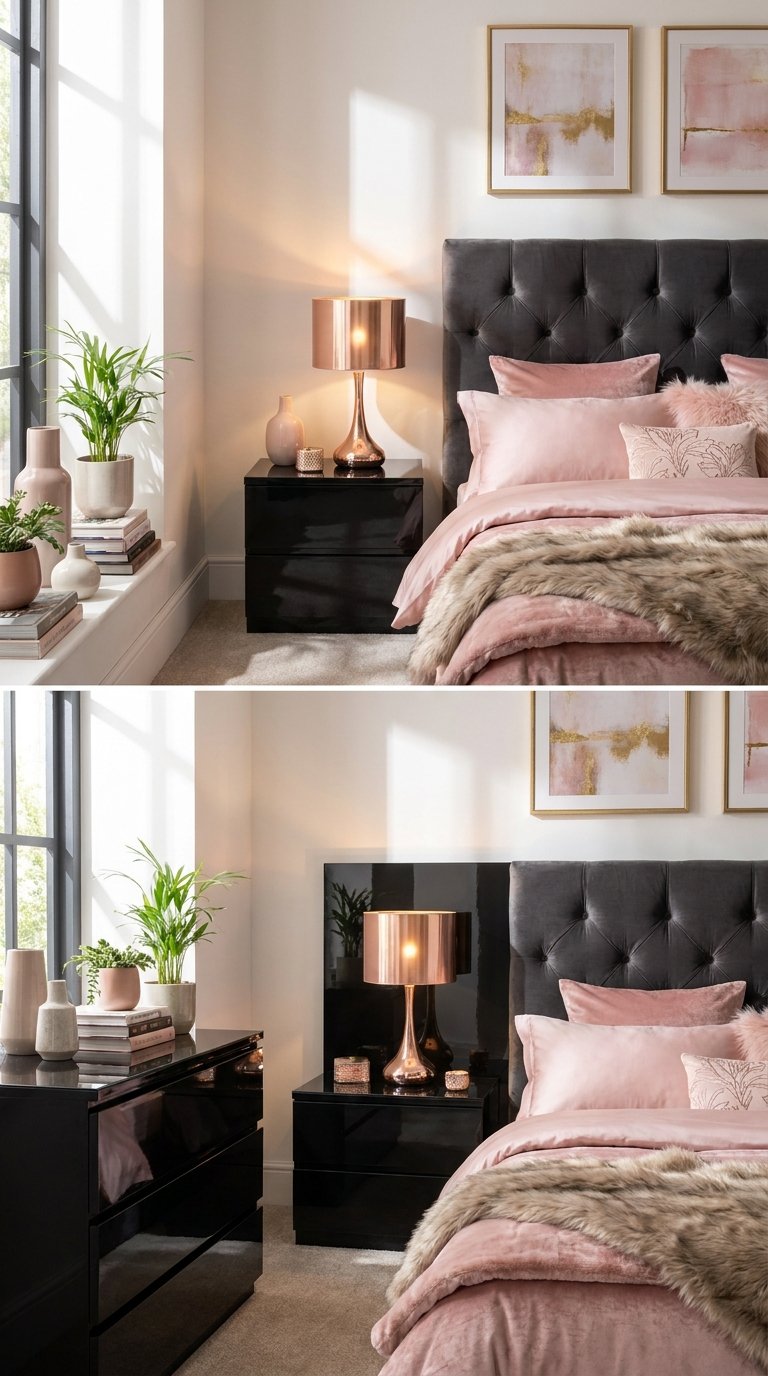 10 Black and Pink Bedroom Ideas That Are Bold Yet Soft