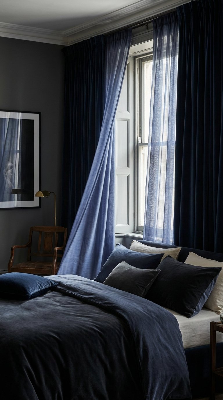 11 Midnight Blue Bedroom Ideas for a Dark and Moody Aesthetic