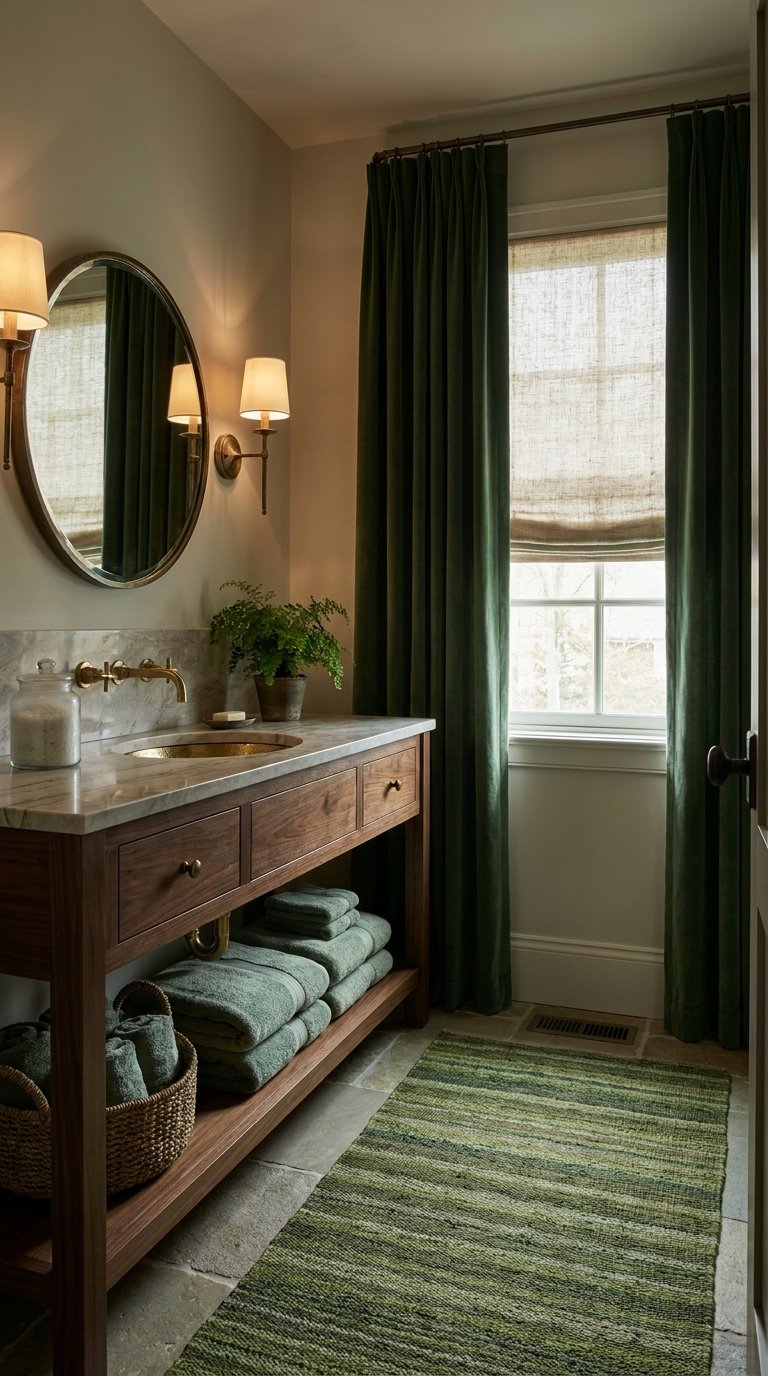 10 Refreshing Green Half Bathroom Ideas That Feel Calm and Natural
