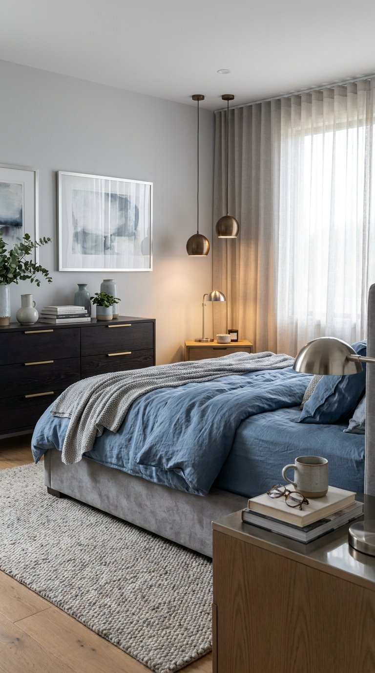 11 Grey and Blue Bedroom Ideas for a Relaxing Mood