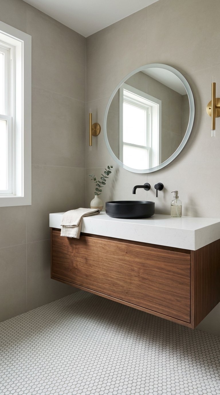 12 Chic Half Bathroom Tile Ideas for a Modern Touch