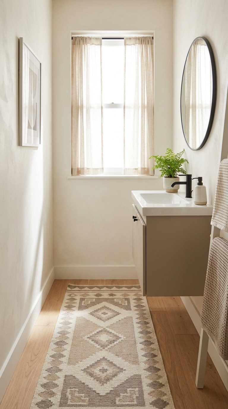 12 Cozy Half Bathroom Rug Ideas That Add Warmth Instantly