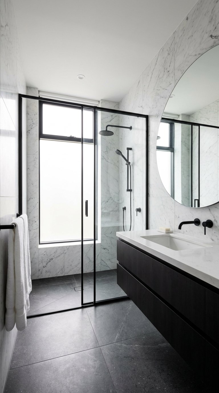 13 Black and White Guest Bathroom Ideas That Feel Timeless