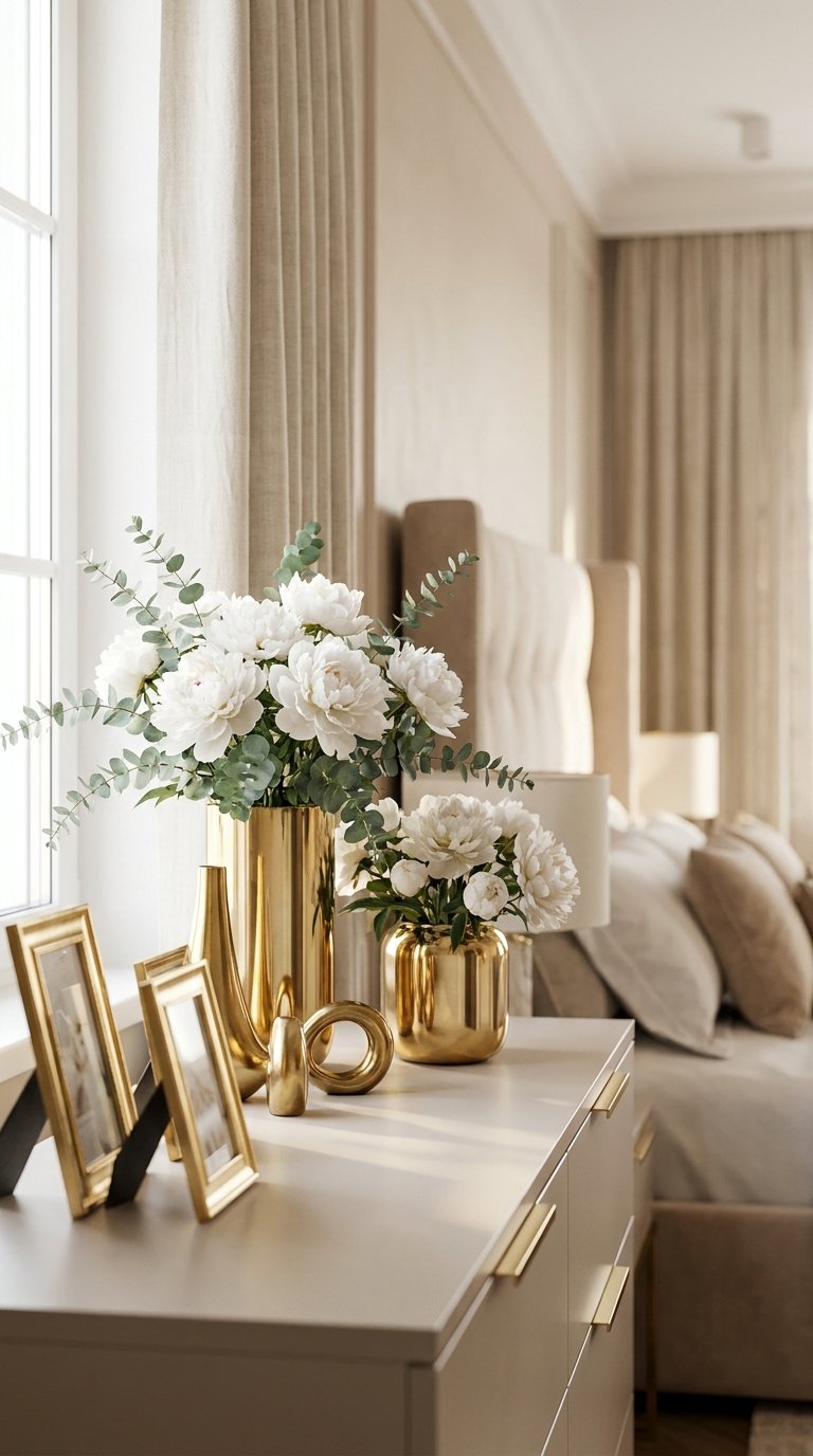 11 White and Gold Bedroom Ideas That Look Luxurious