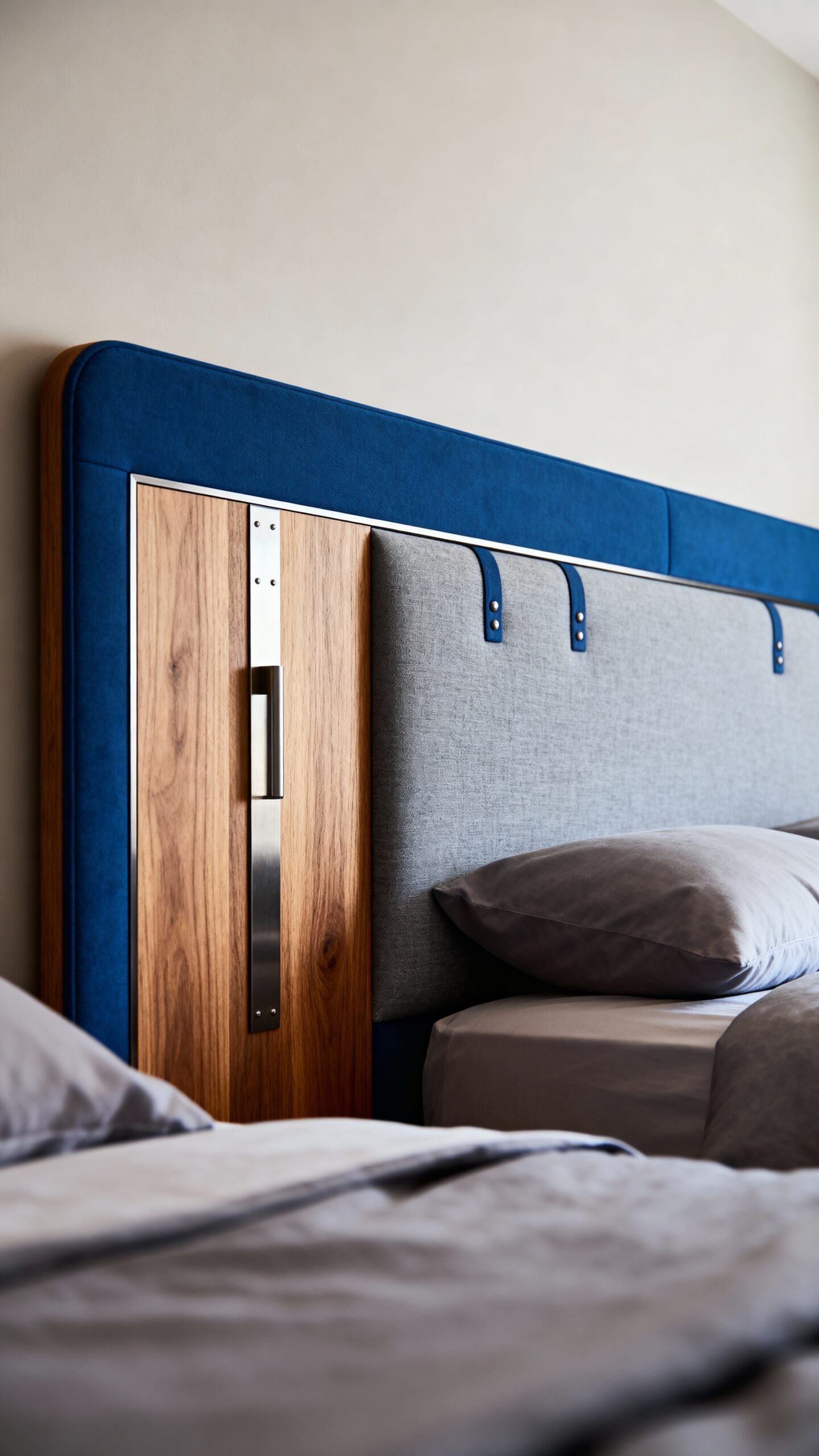 blended textural contrast headboard focal point