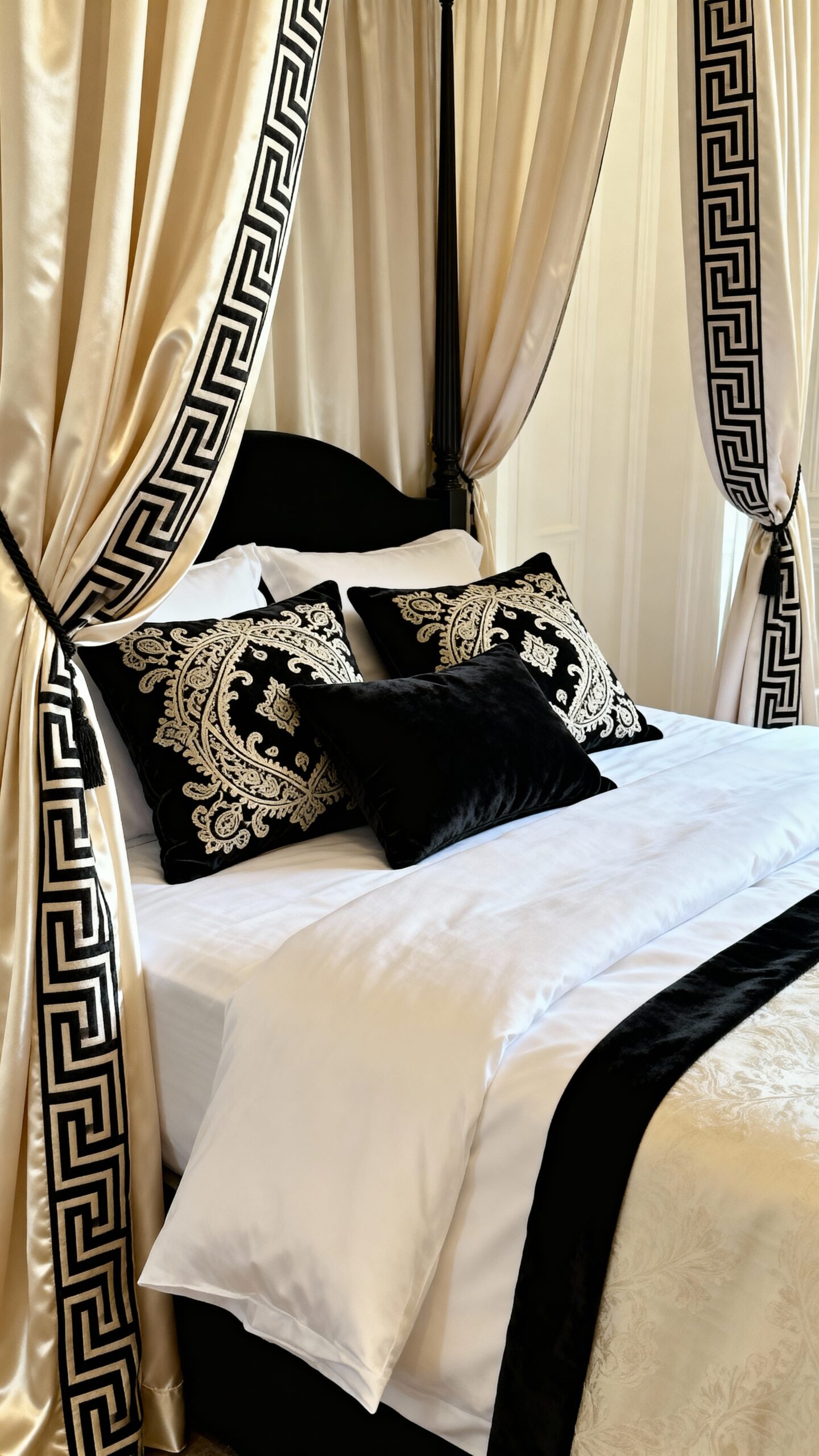 blending cream and black patterns