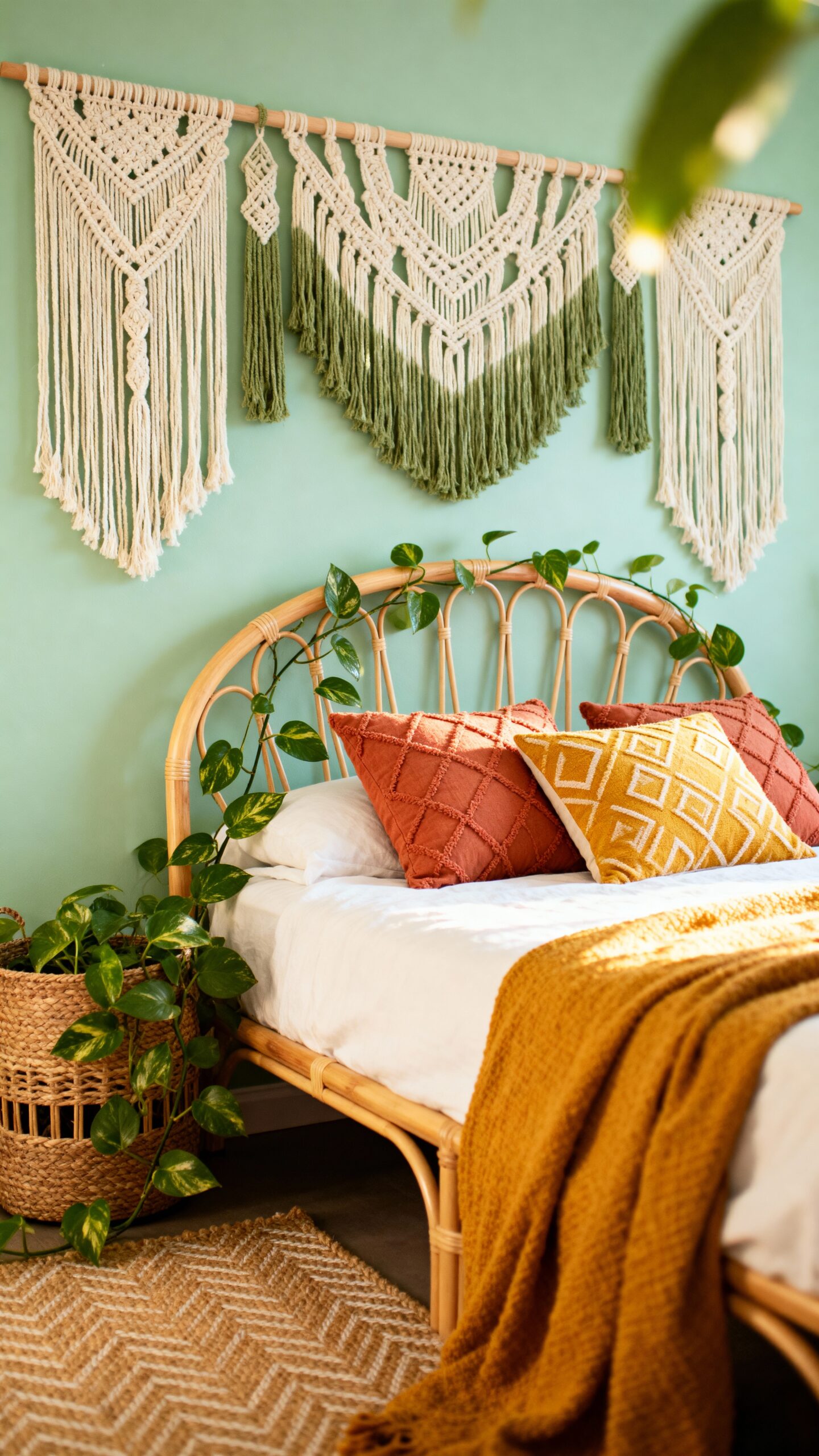 bohemian mint textured nature inspired retreat