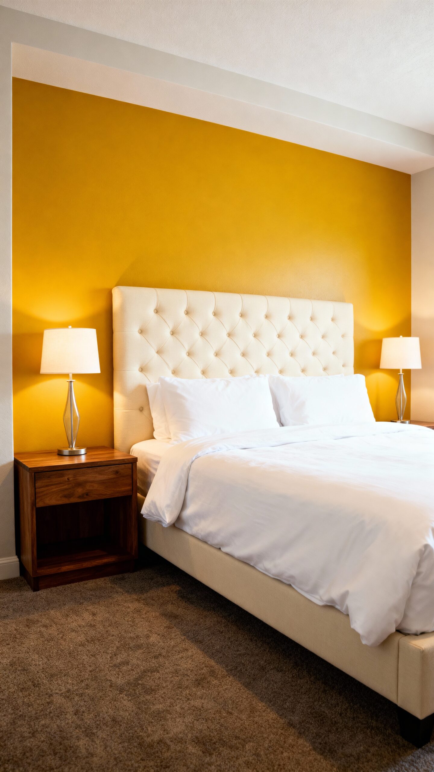 bold mustard accent wall