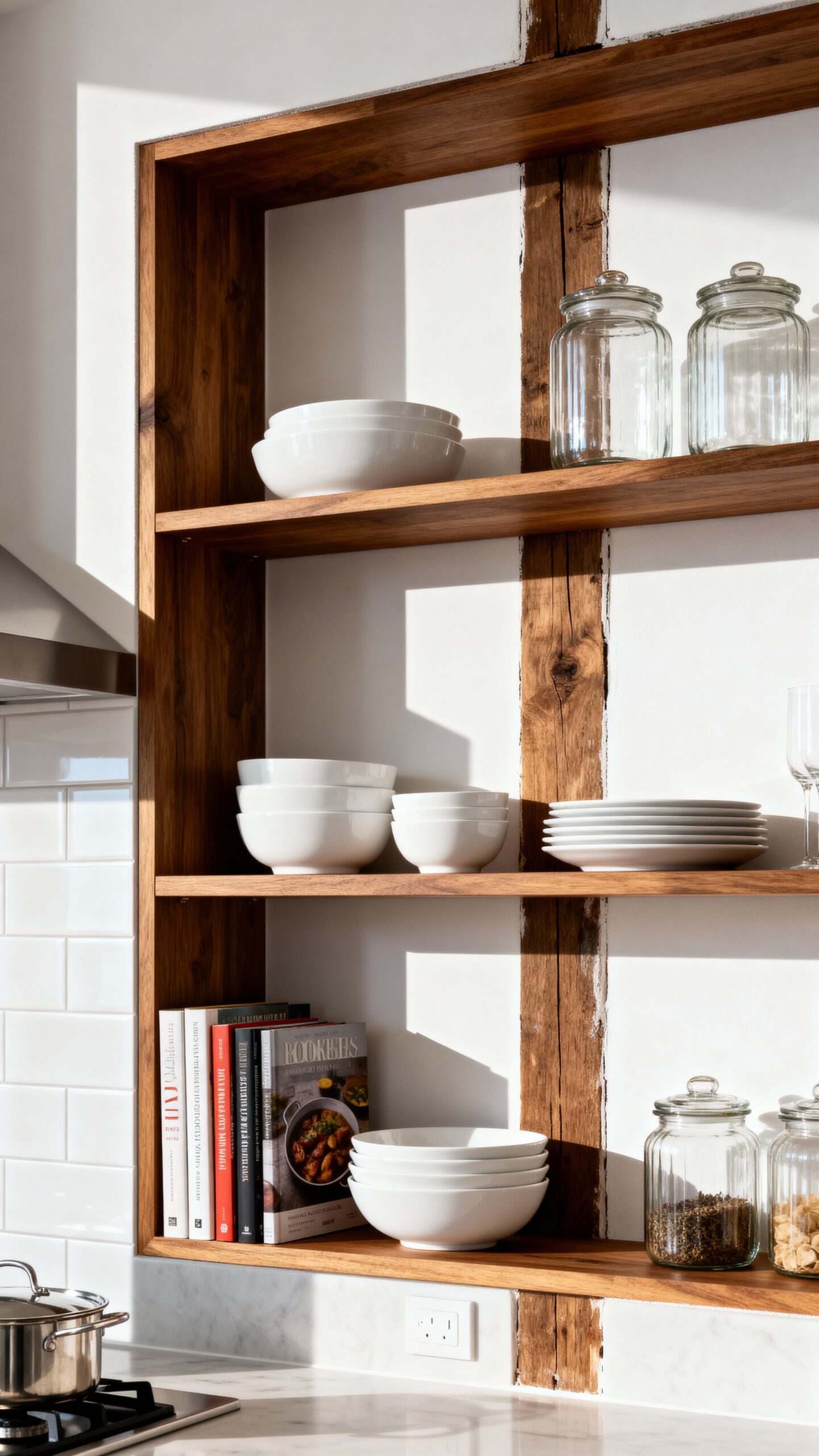 built in wall niche storage