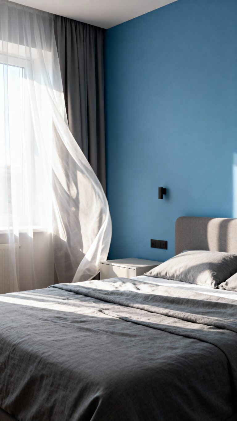 calm modern blue grey