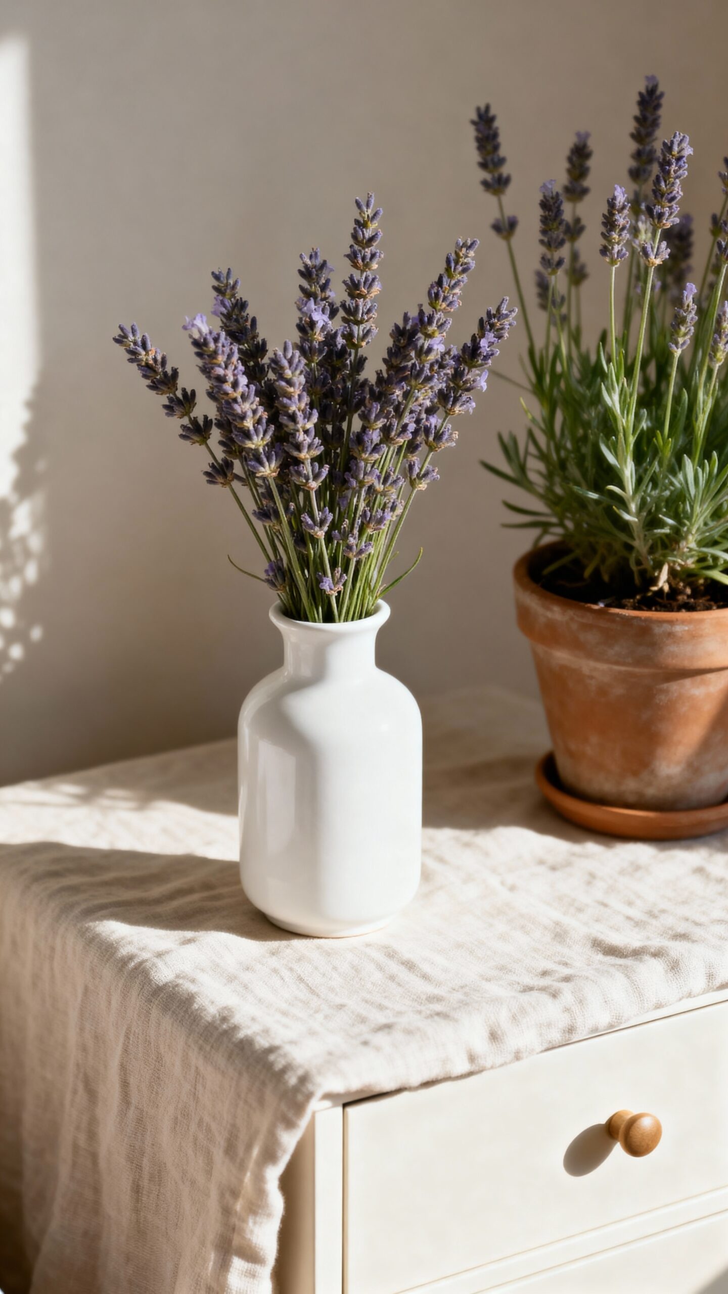 calming lavender bedroom retreat ambiance