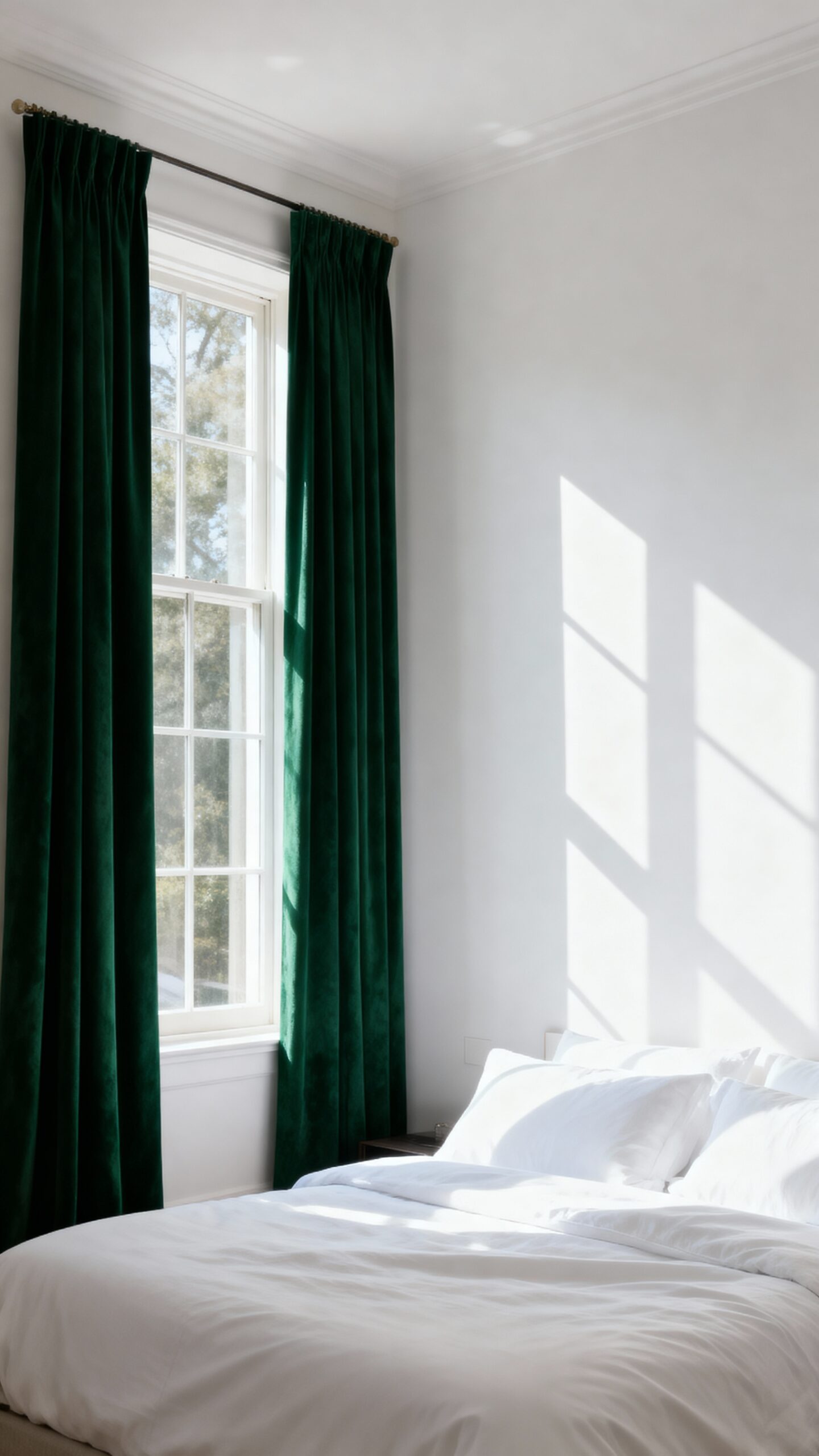 calming nature inspired white bedroom retreat