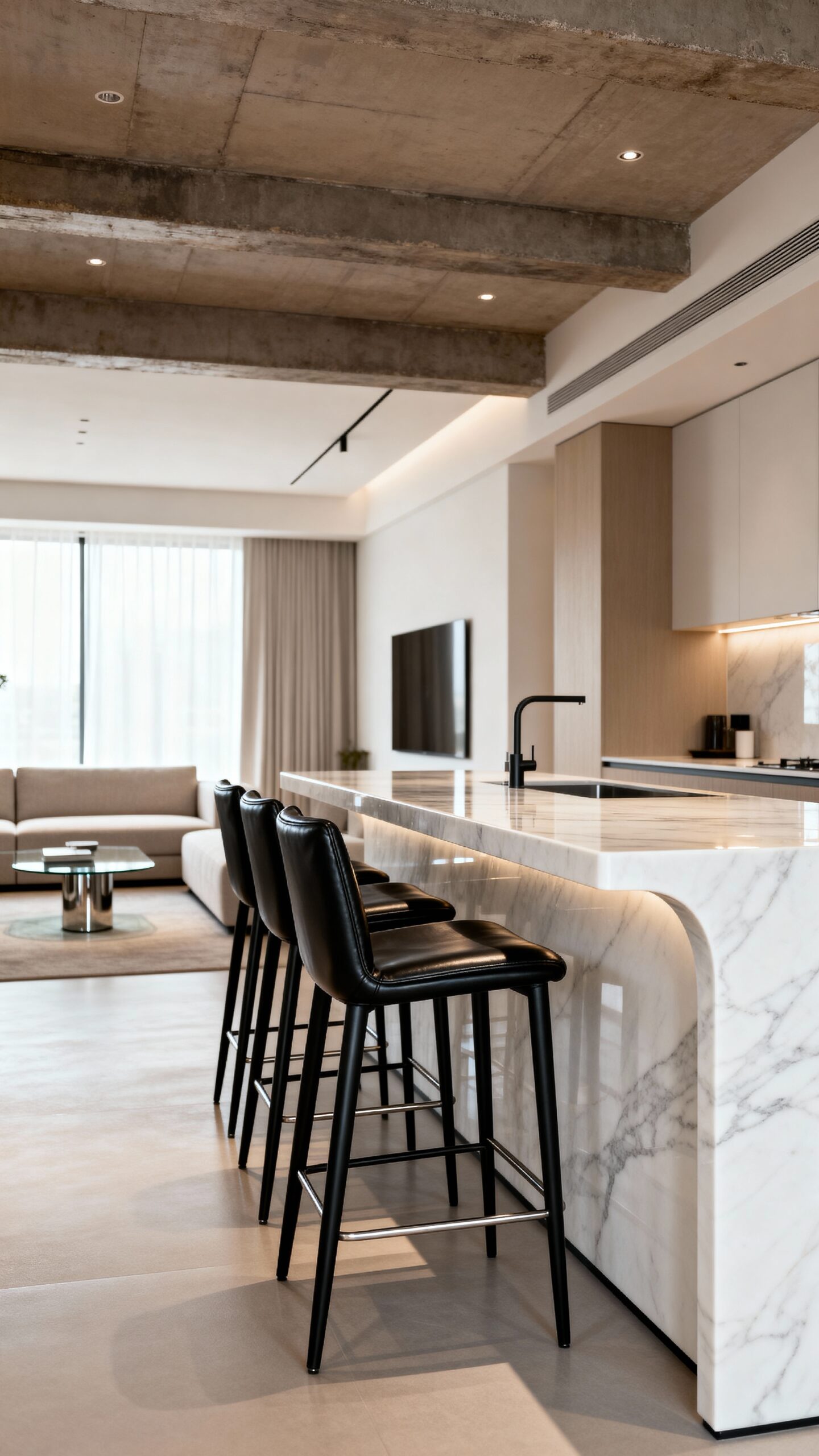 casual dining integrated bar seating