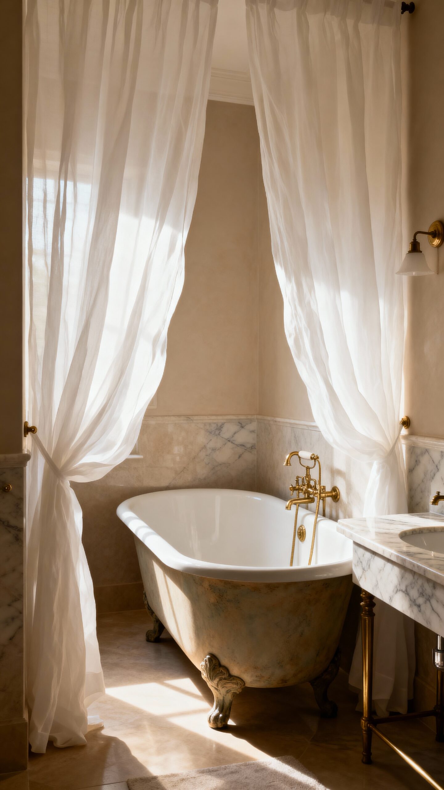 charming guest bathroom curtain ideas