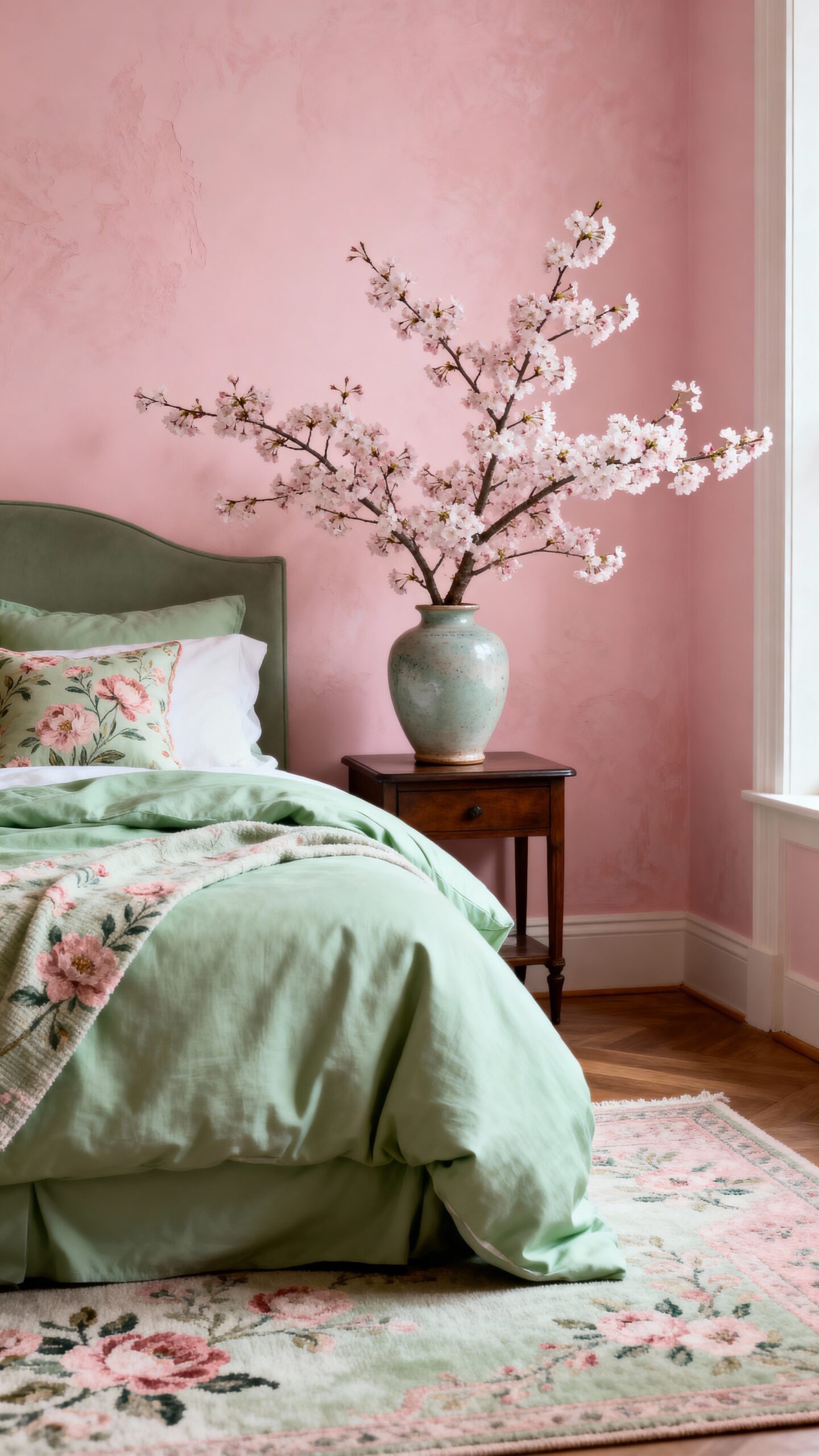 cheerful spring garden bedroom sanctuary