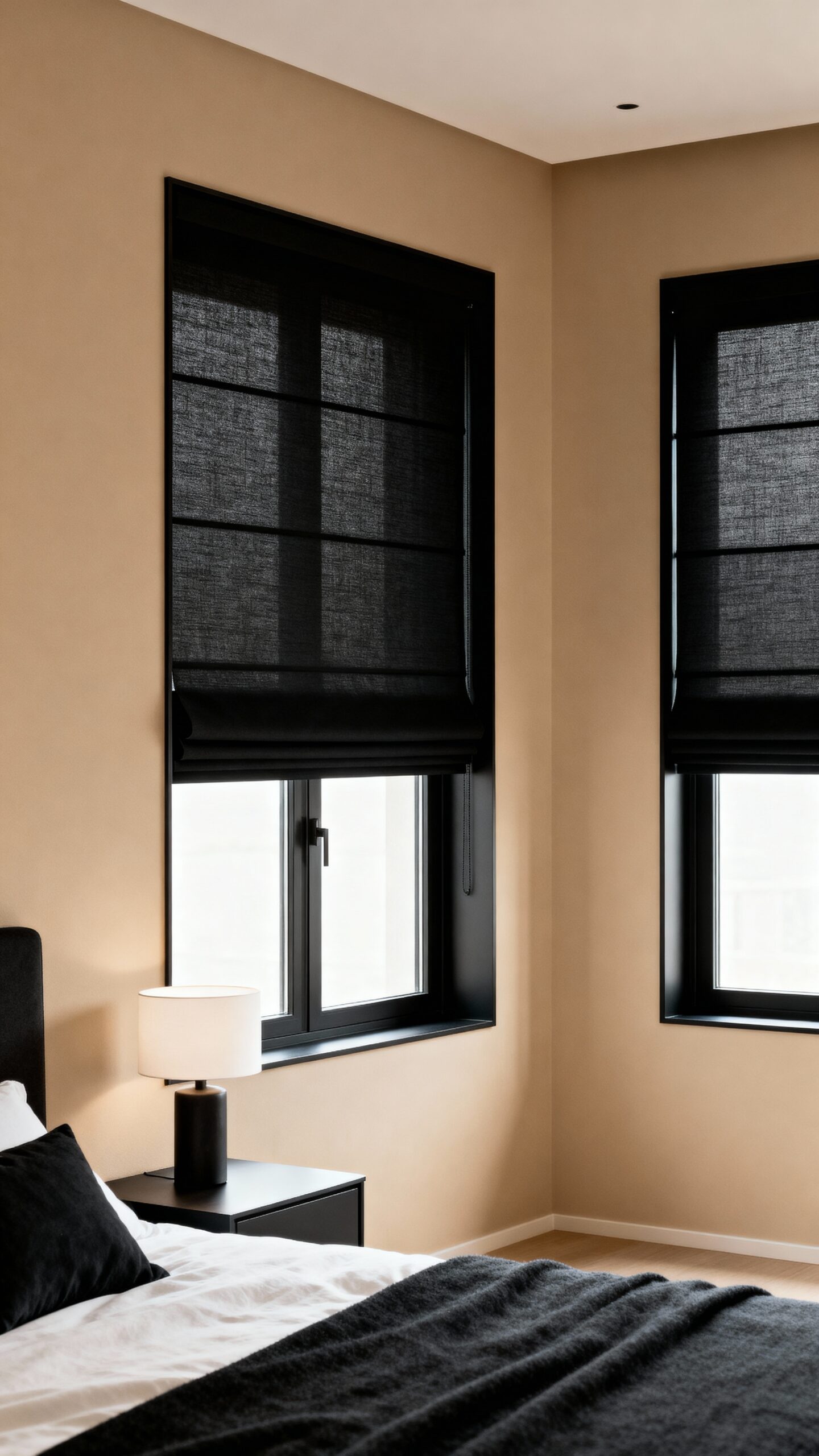 chic black and beige contrast