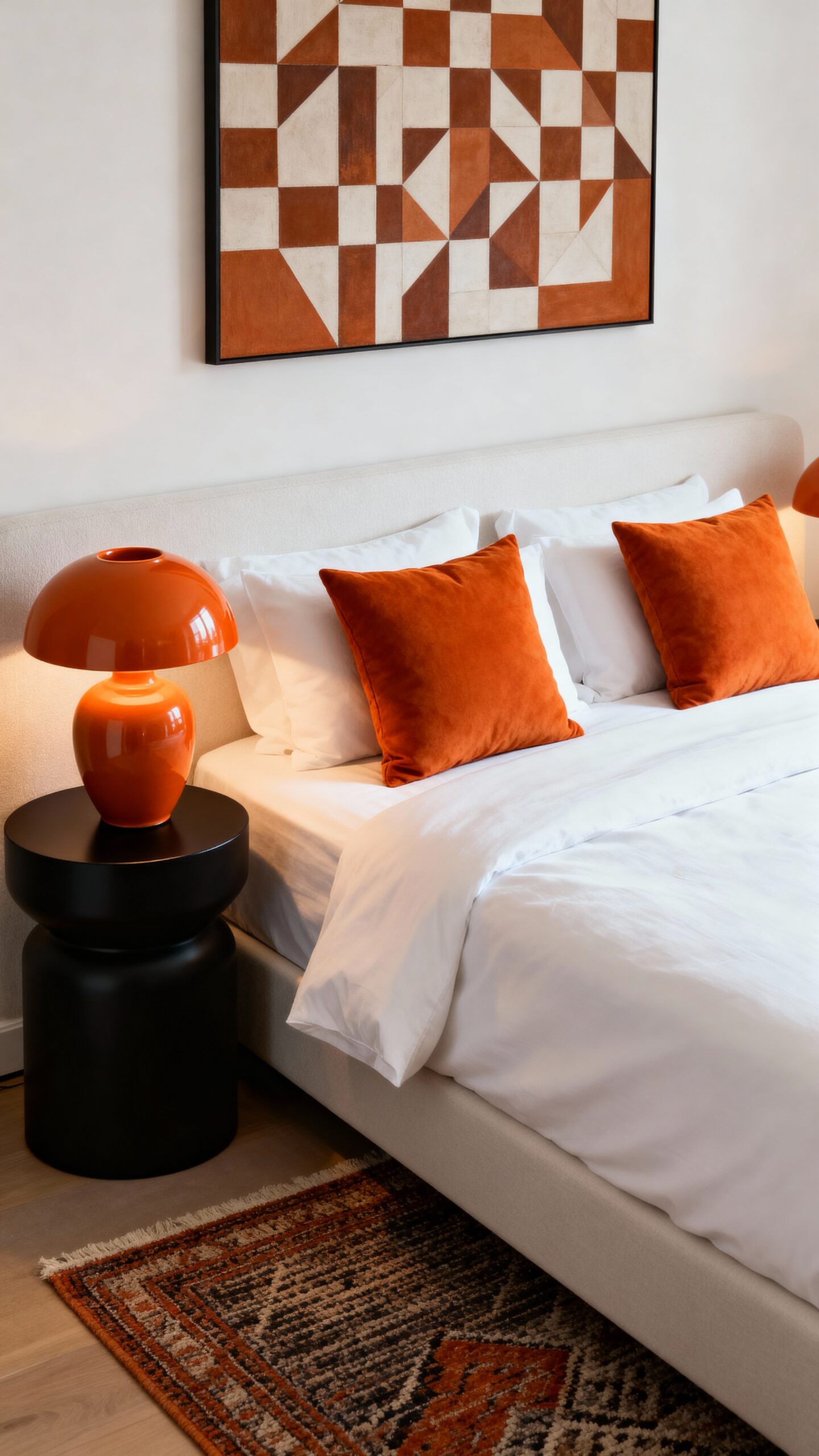 clean sophisticated orange white