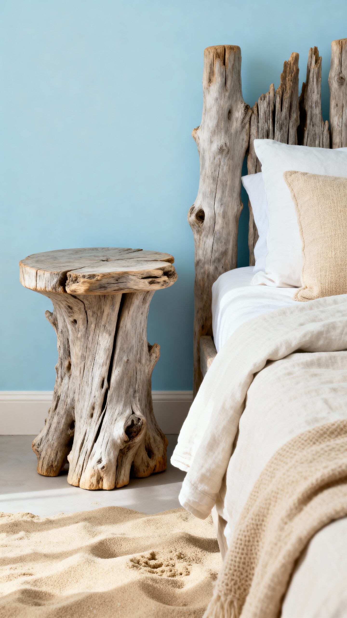 coastal retreat with driftwood accents