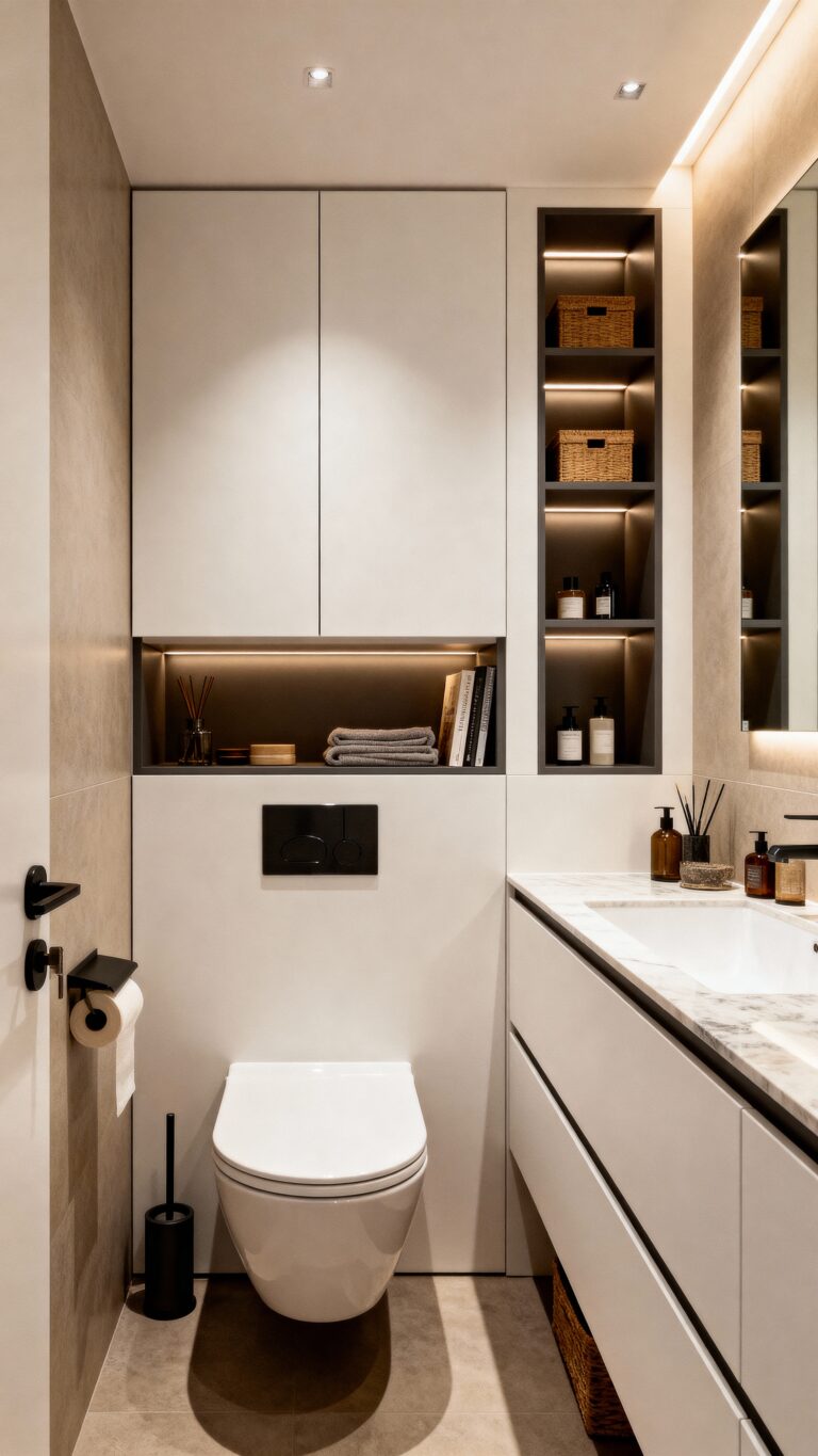 compact bathroom cabinet space saving solutions