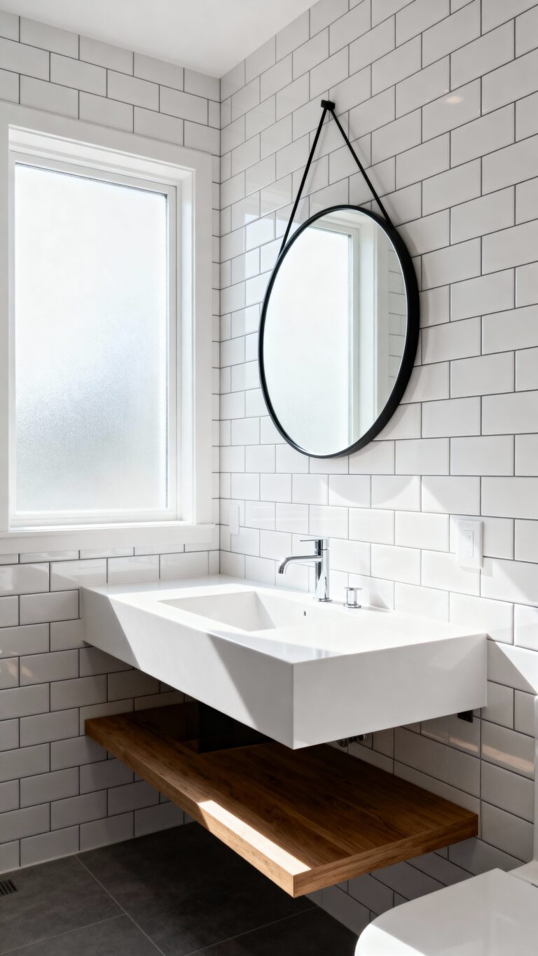 compact chic guest bathroom transformation