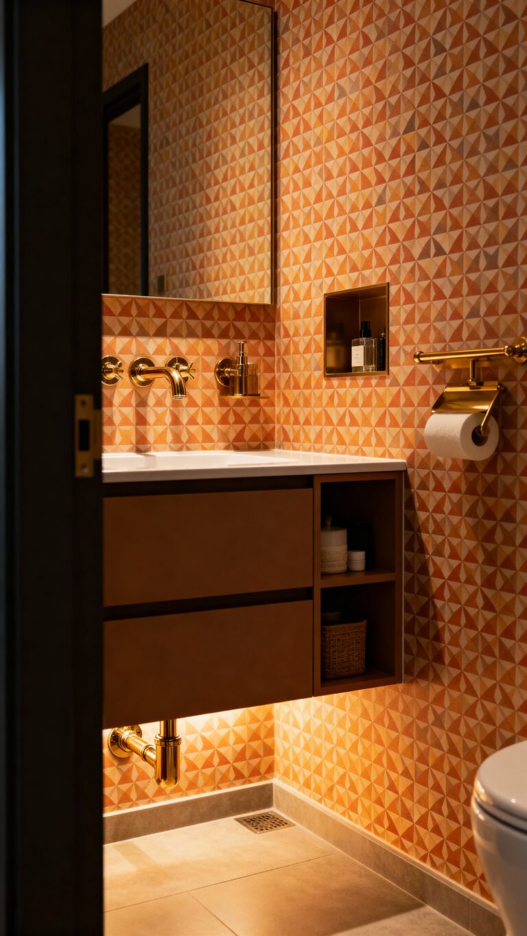 compact creative guest bathroom