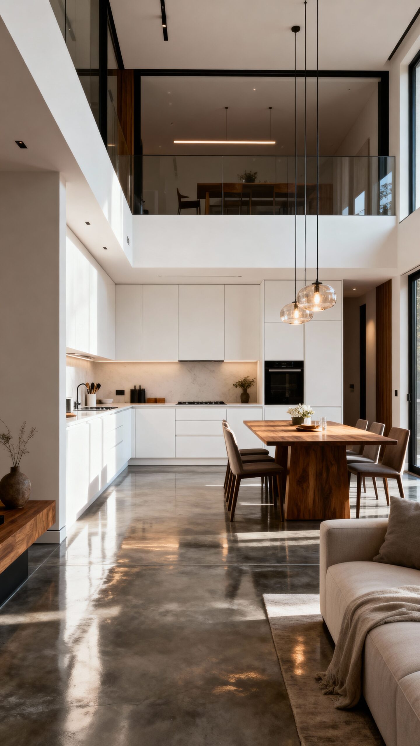 continuous seamless cohesive flooring design