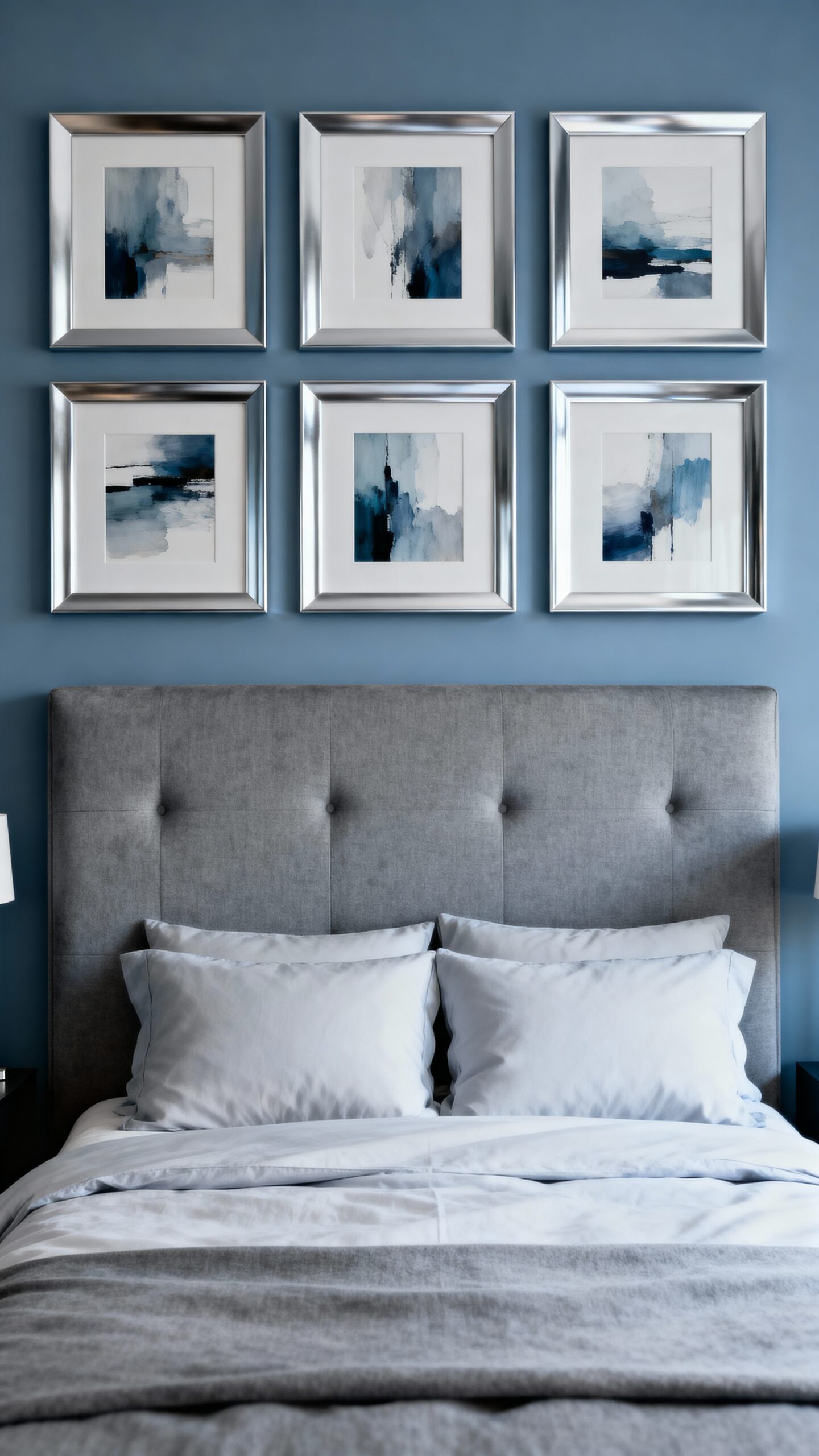 coordinated gallery wall frame arrangement