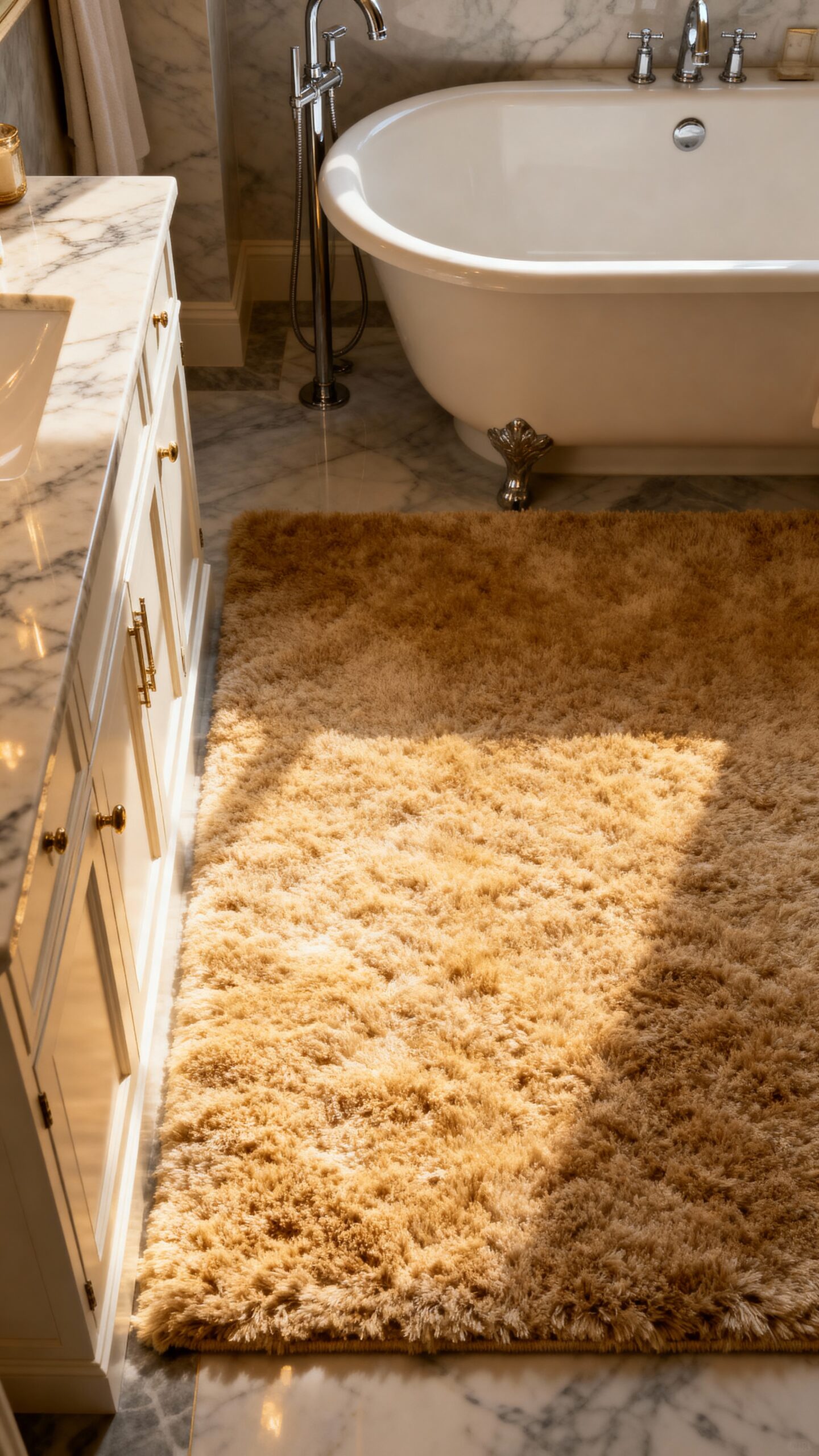cozy guest bathroom rug ideas