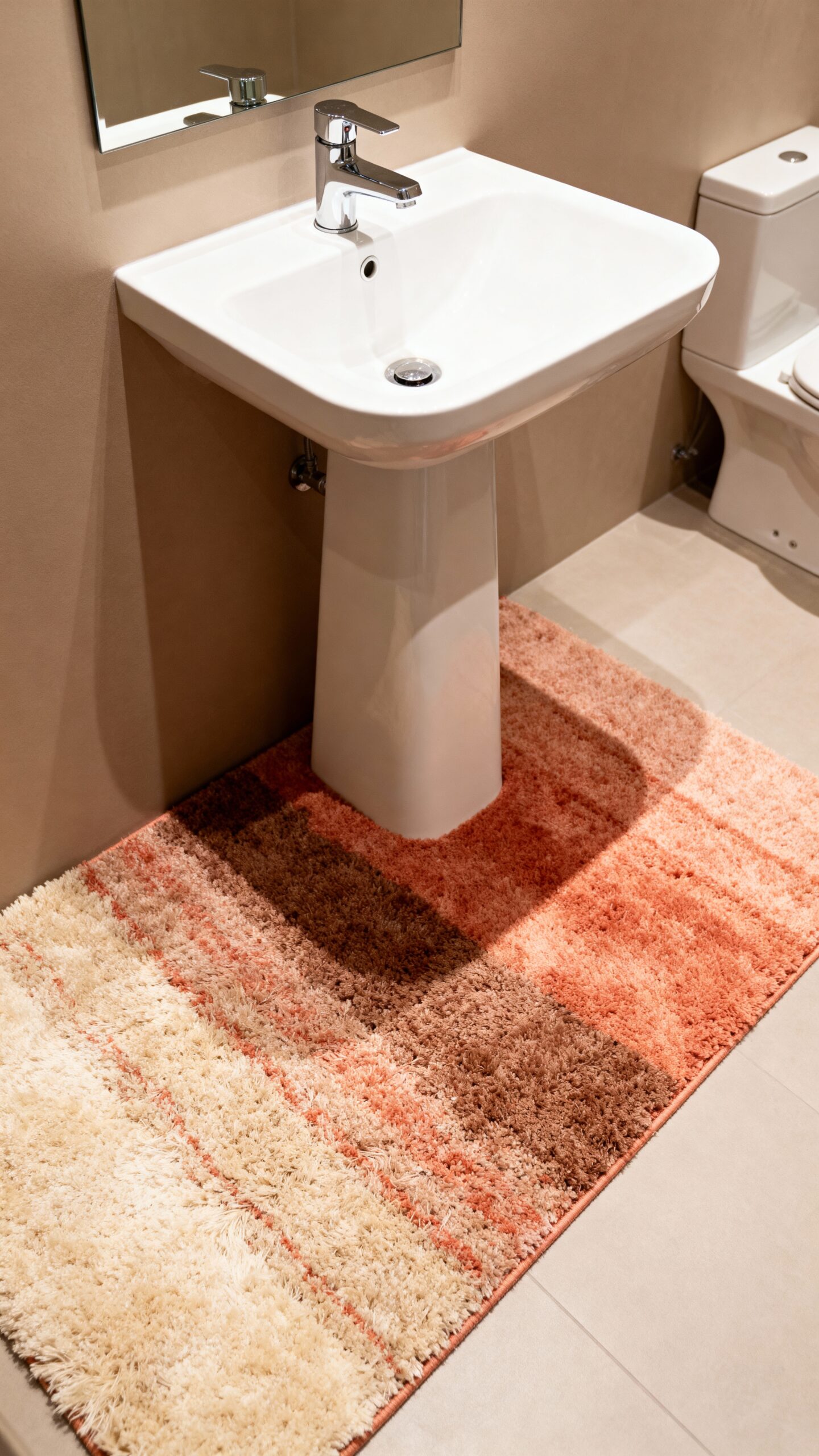 cozy half bathroom rug warmth