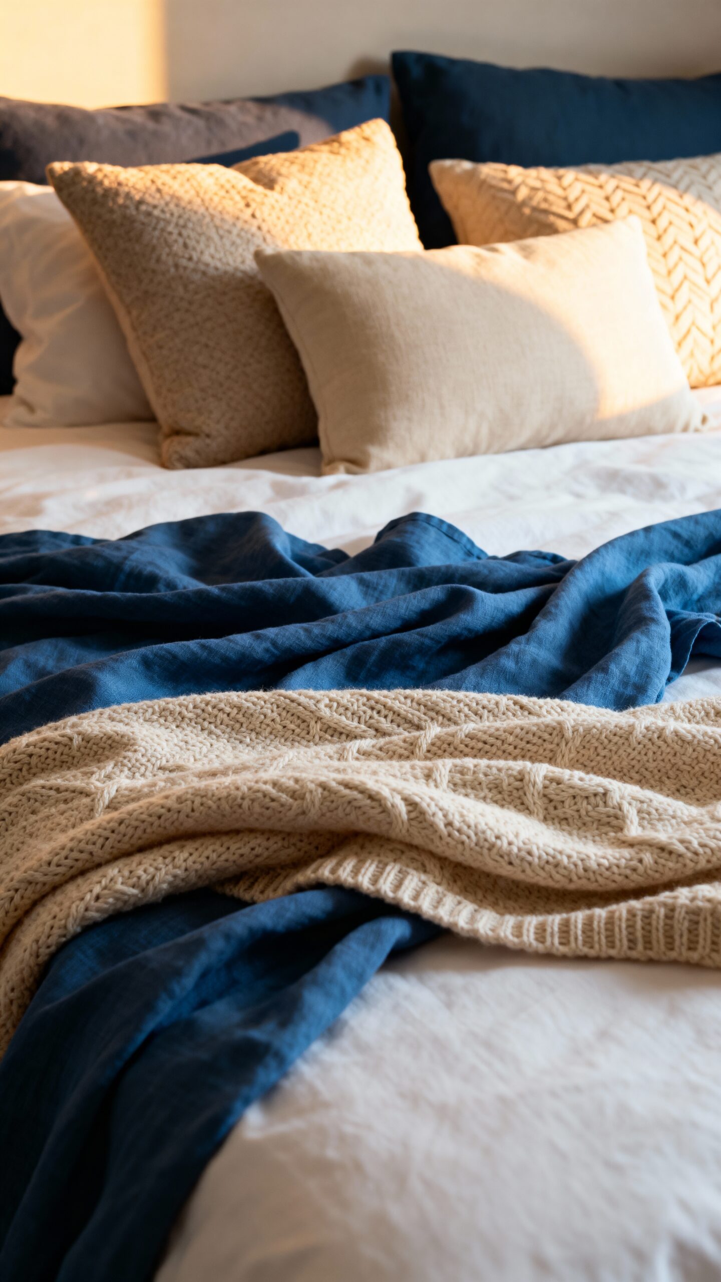 cozy layered textural bedroom retreat