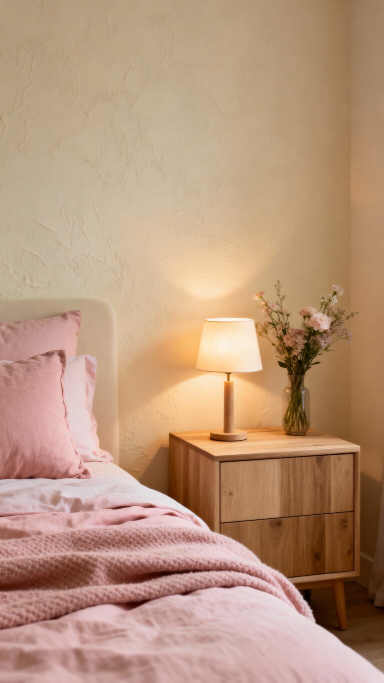 cozy serene feminine bedroom inspiration
