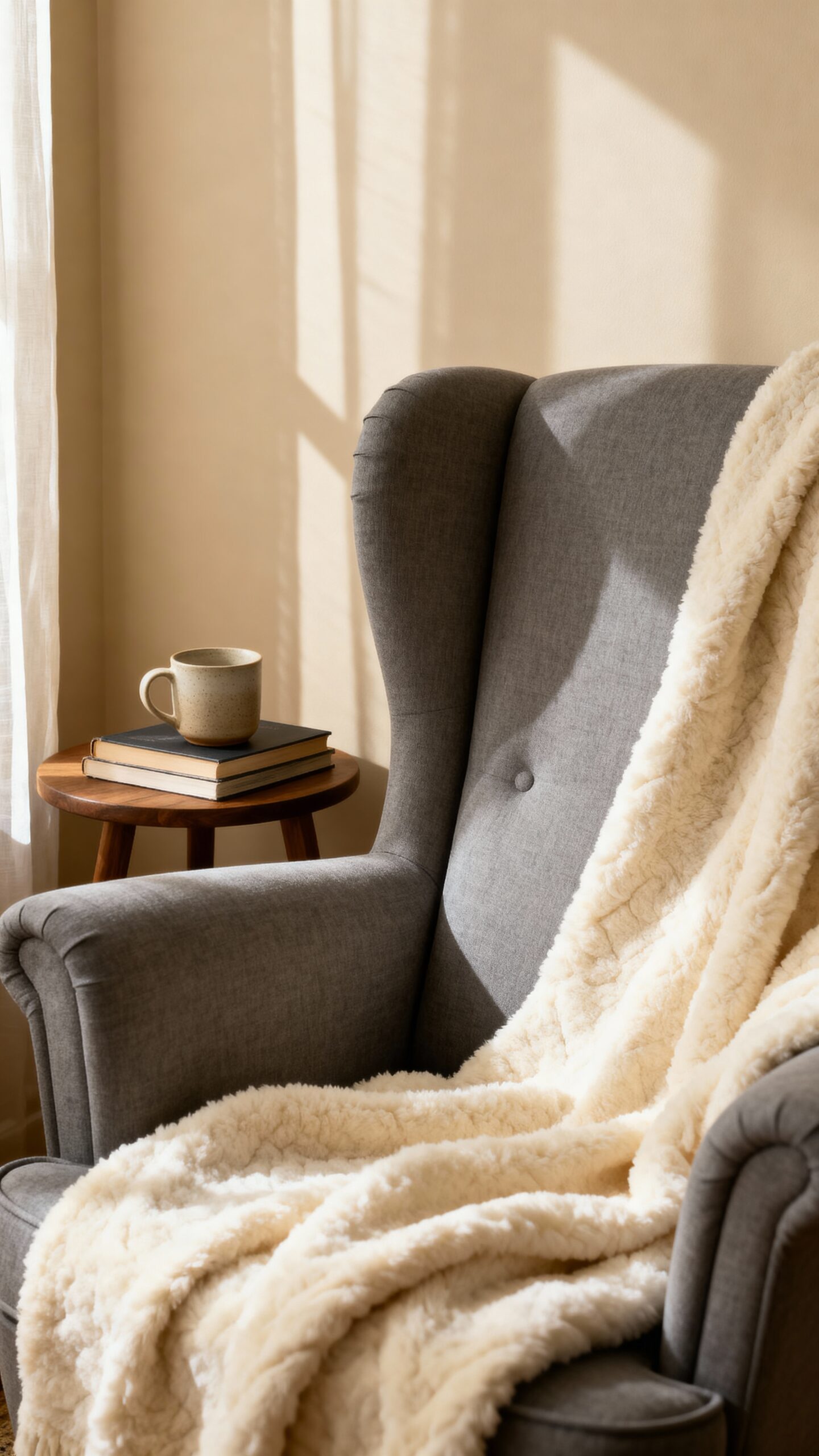 cozy textured layered inviting reading nook