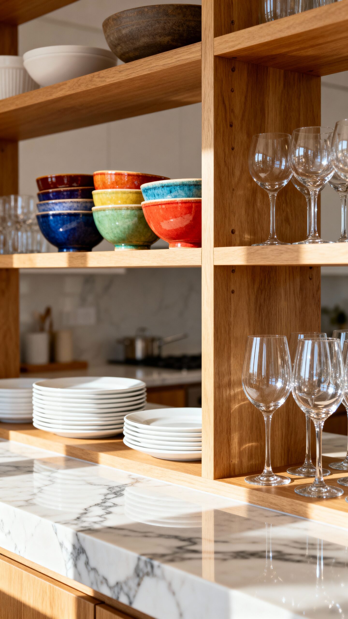 curated dishware display aesthetic transformation