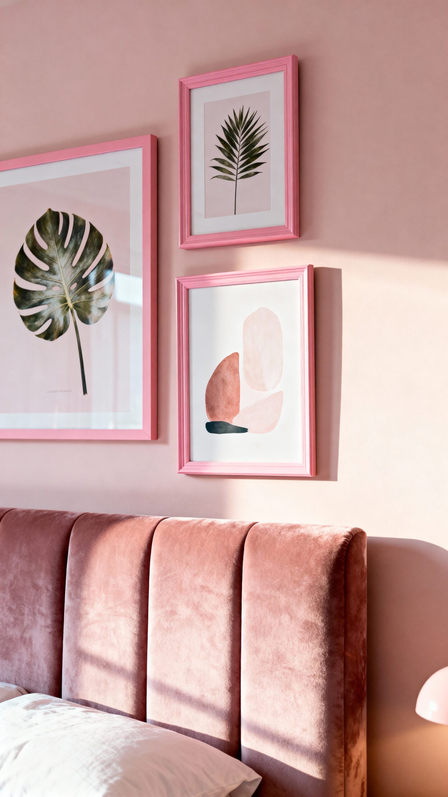 curated romantic bedroom wall art