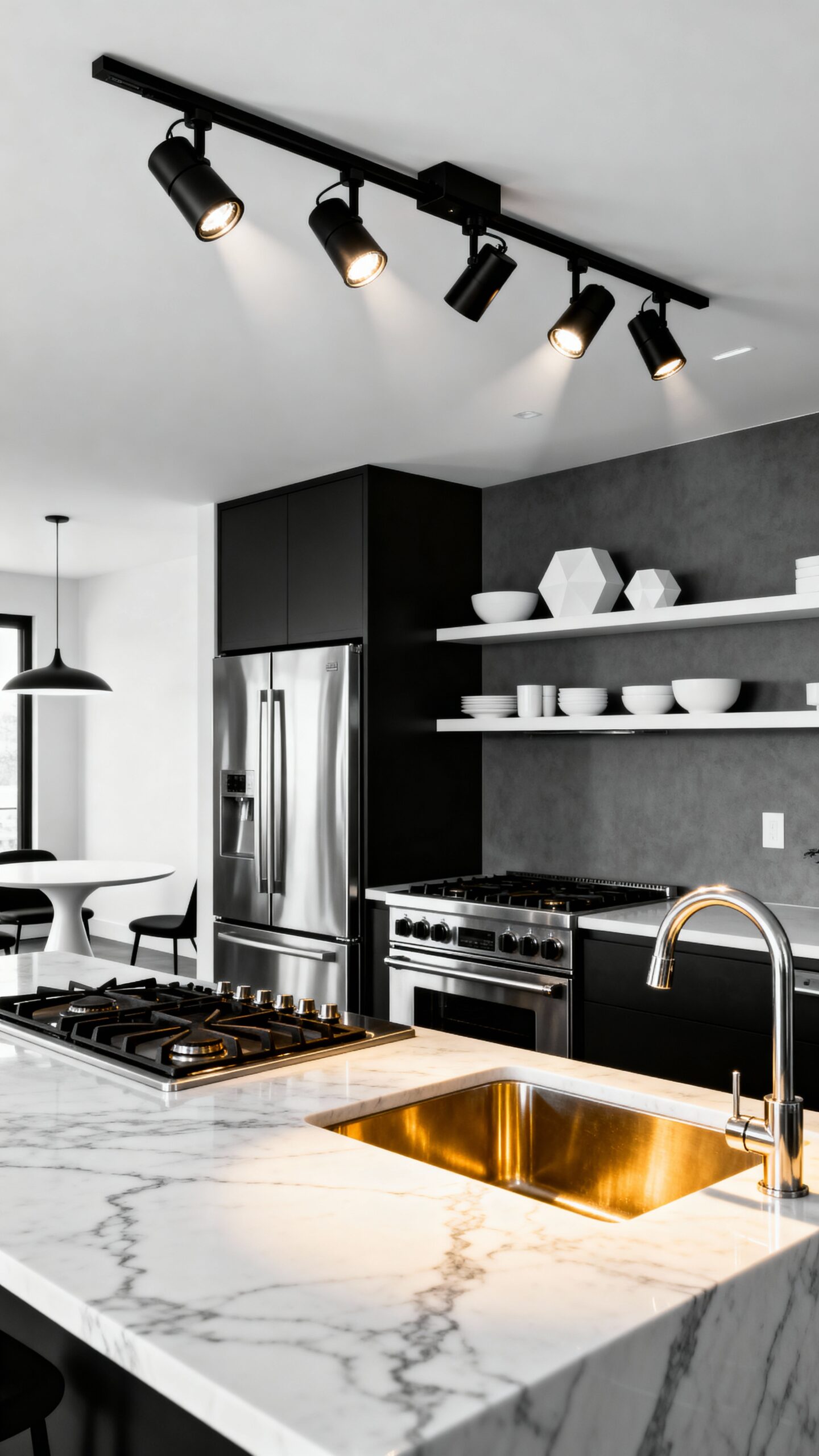 customizable flexible directional kitchen track lighting