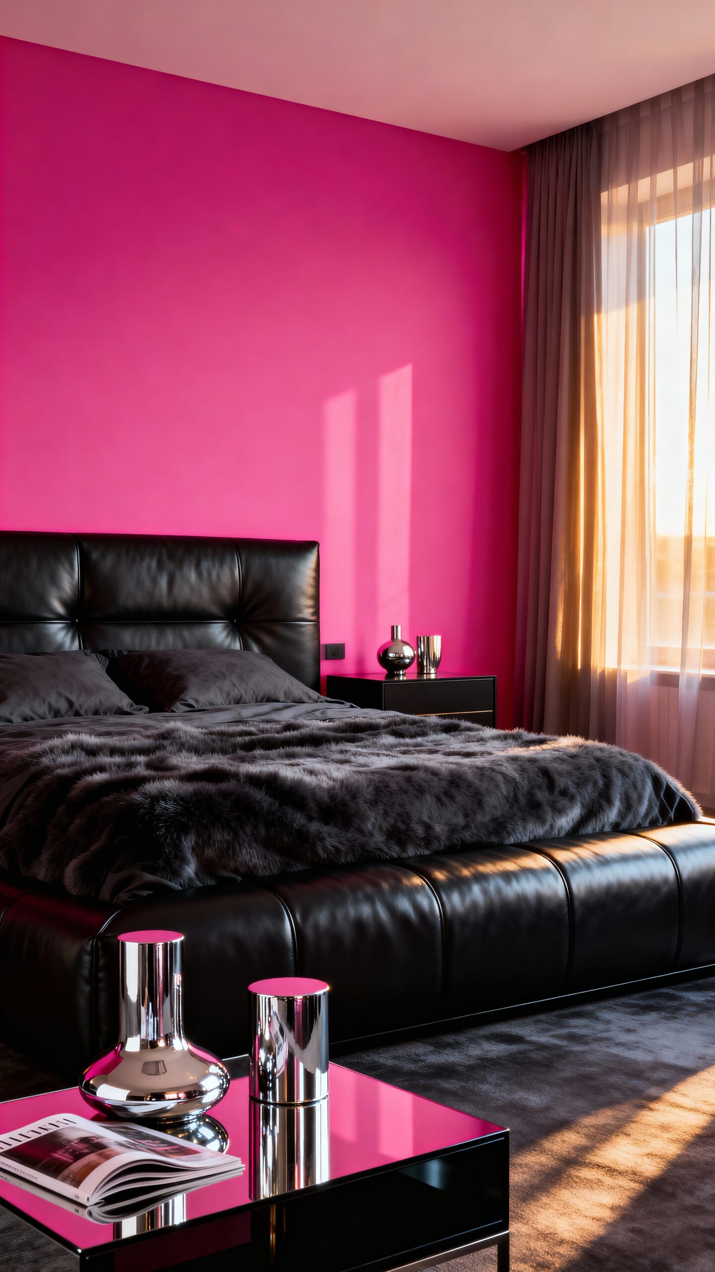 dramatic bold vibrant bedroom decor