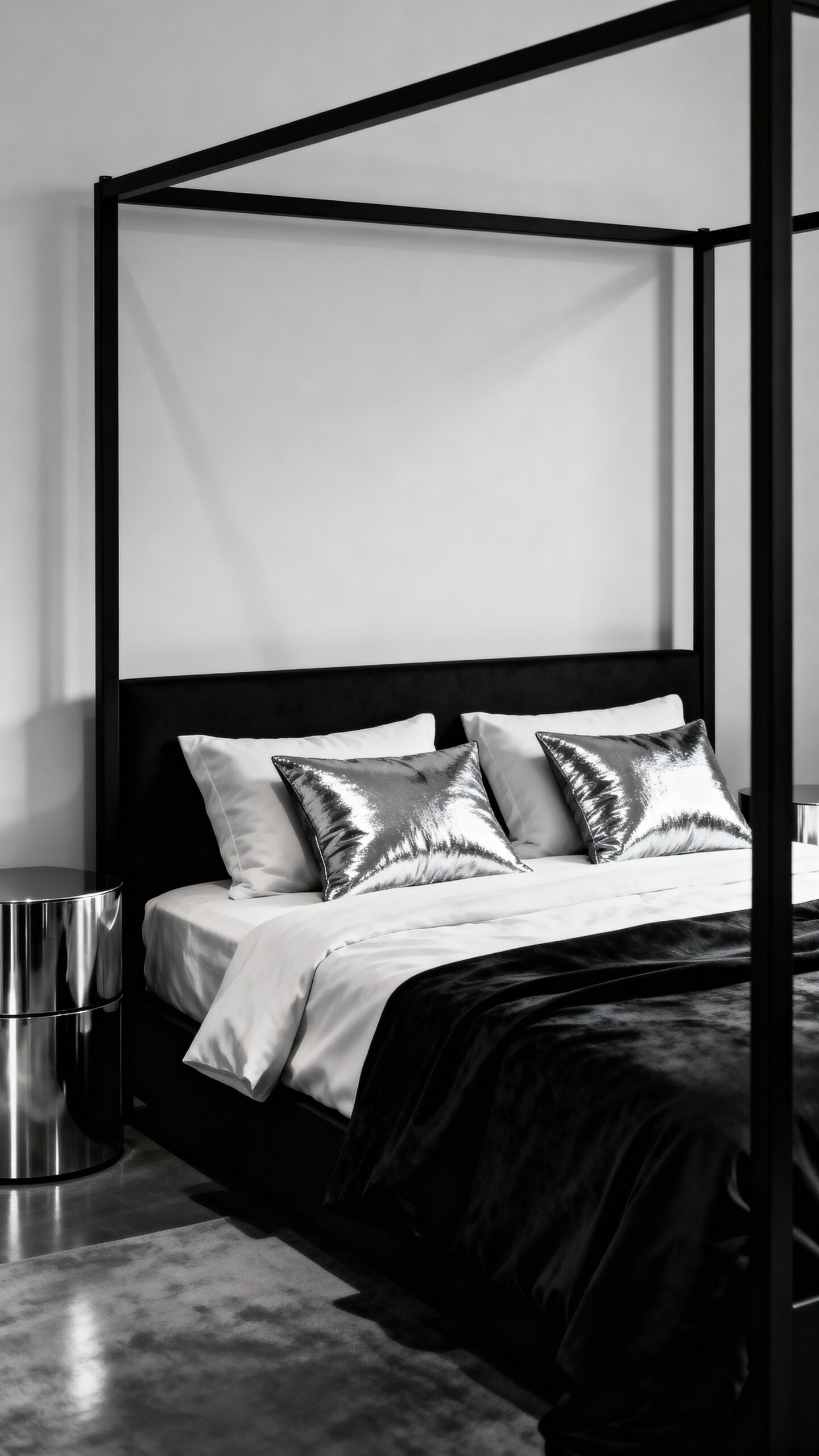 dramatic luxurious transformative sophisticated bedroom retreat