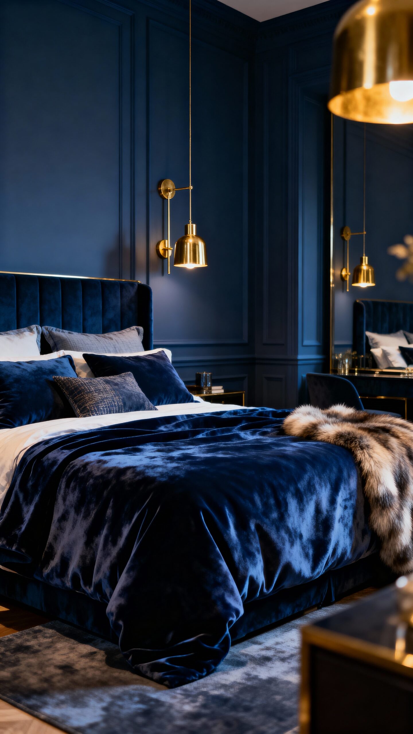 dramatic sophisticated calming immersive bedroom paint
