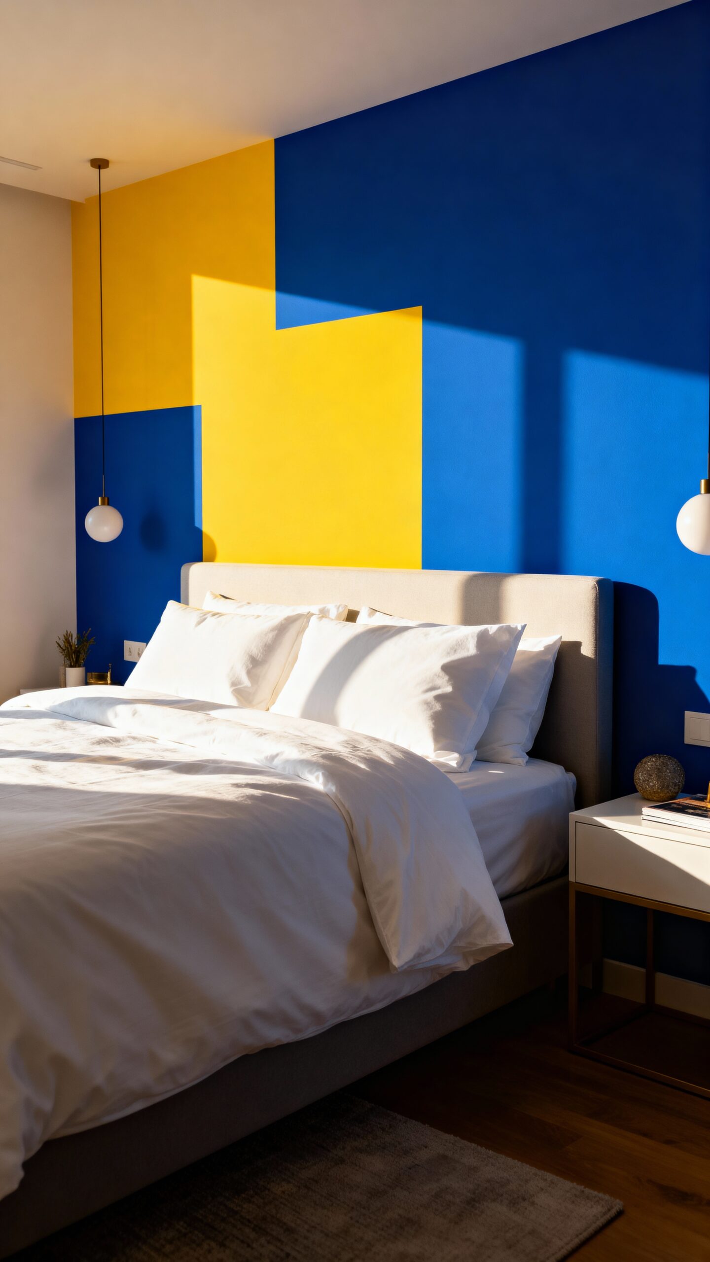 dramatic two tone feature wall design