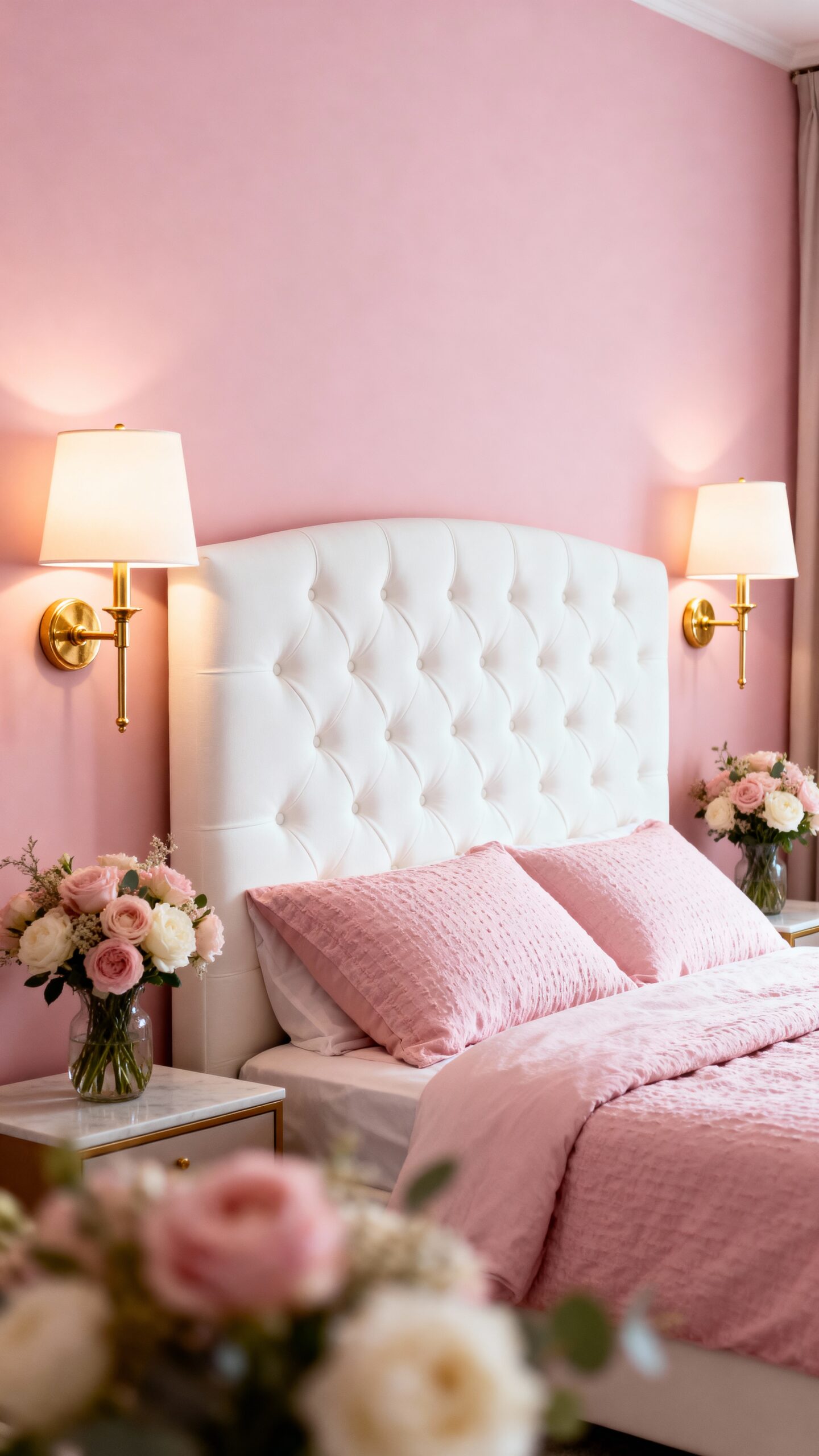 dreamy rose pink bedroom sanctuary