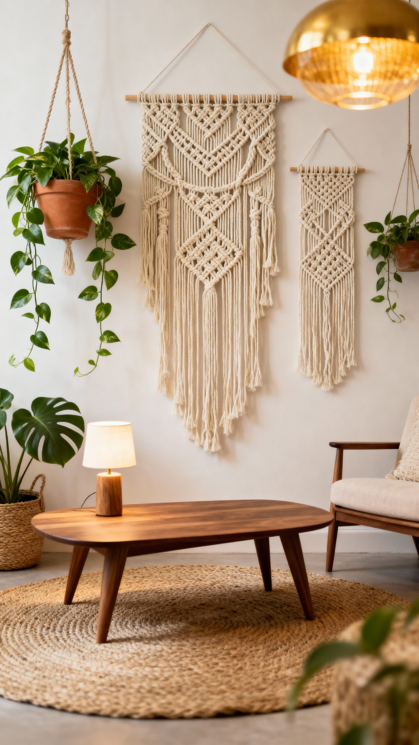 earthy boho spring decor
