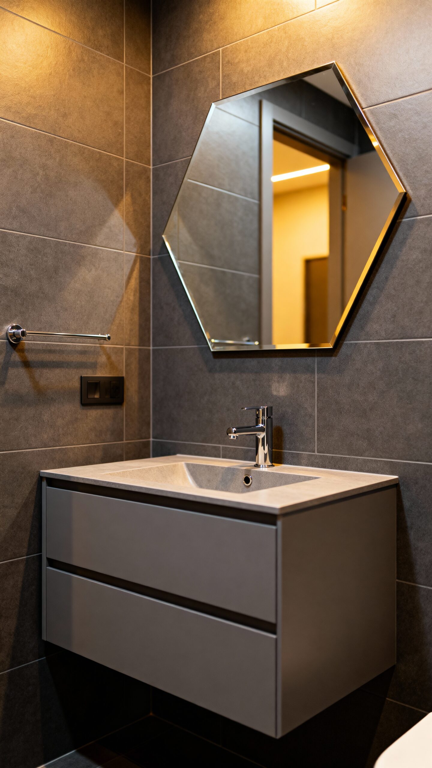 effortlessly modern half bathroom ideas